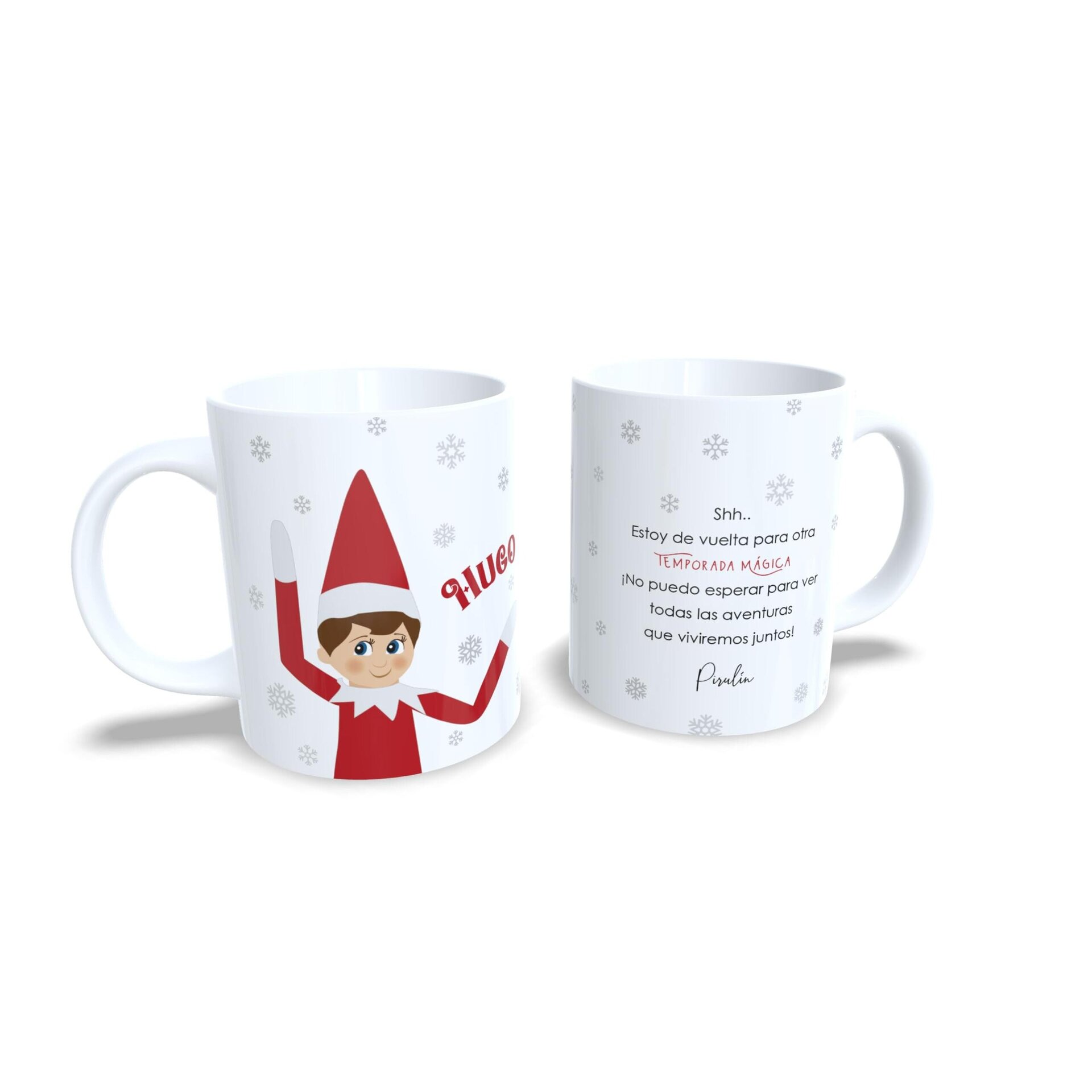 Taza personalizada regalo Elfo travieso con mensaje Elf Shelf navidad - 2