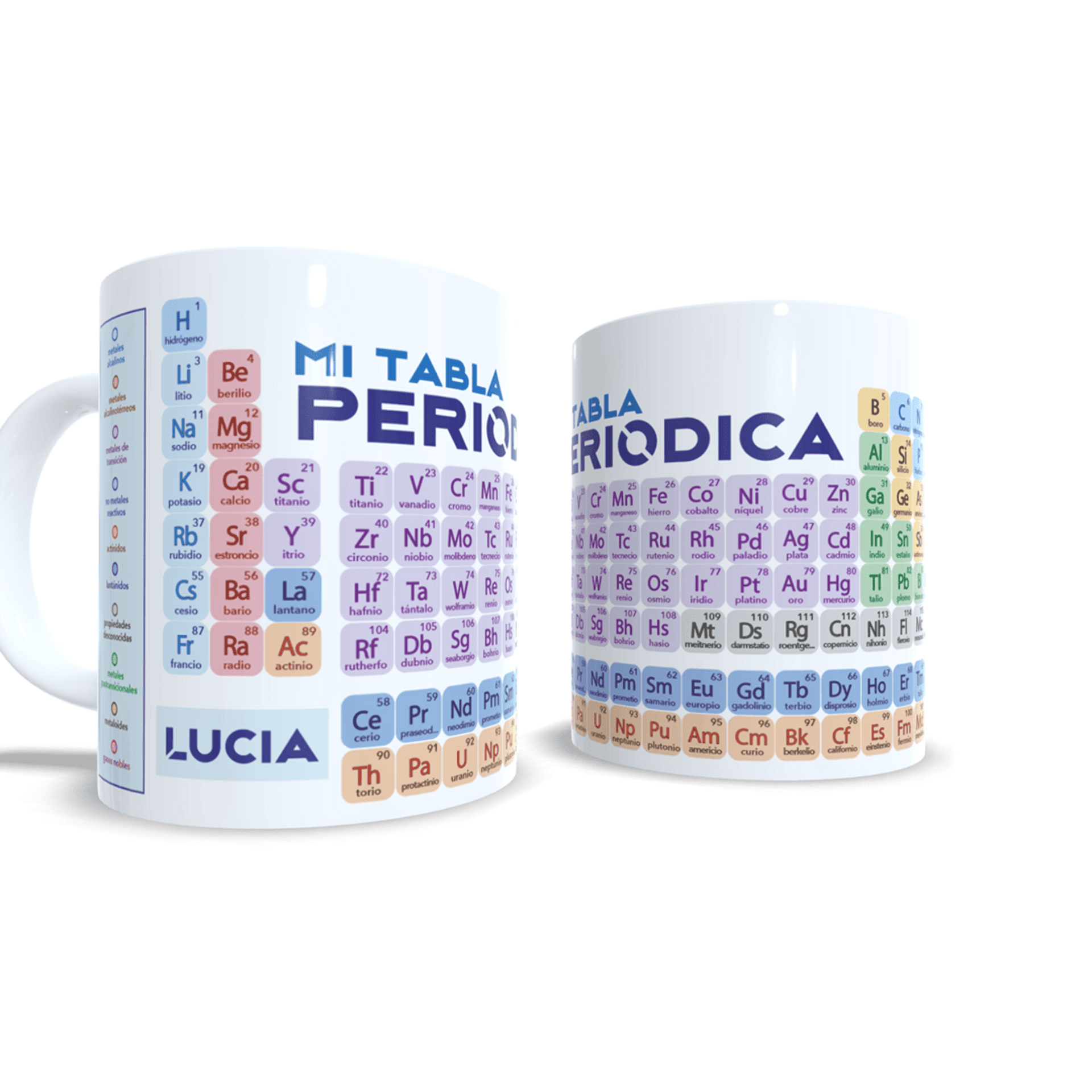 Taza personalizada con elementos químicos de la tabla periódica aprende química - 7