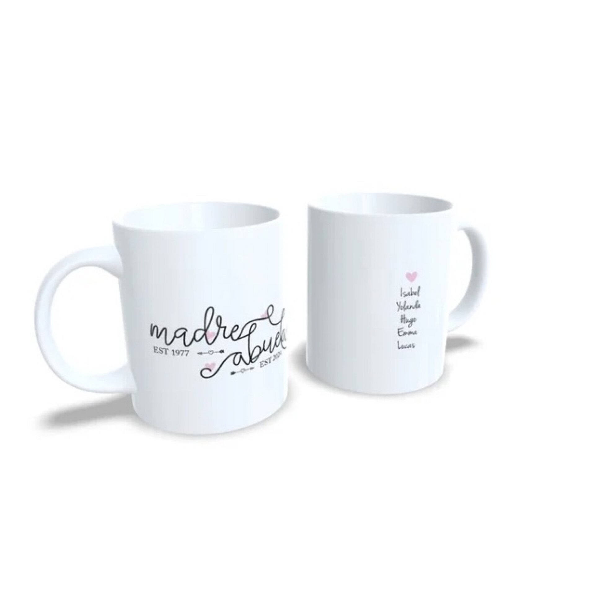 Taza personalizada madre y abuela regalo original con nombres familia día madre - 4