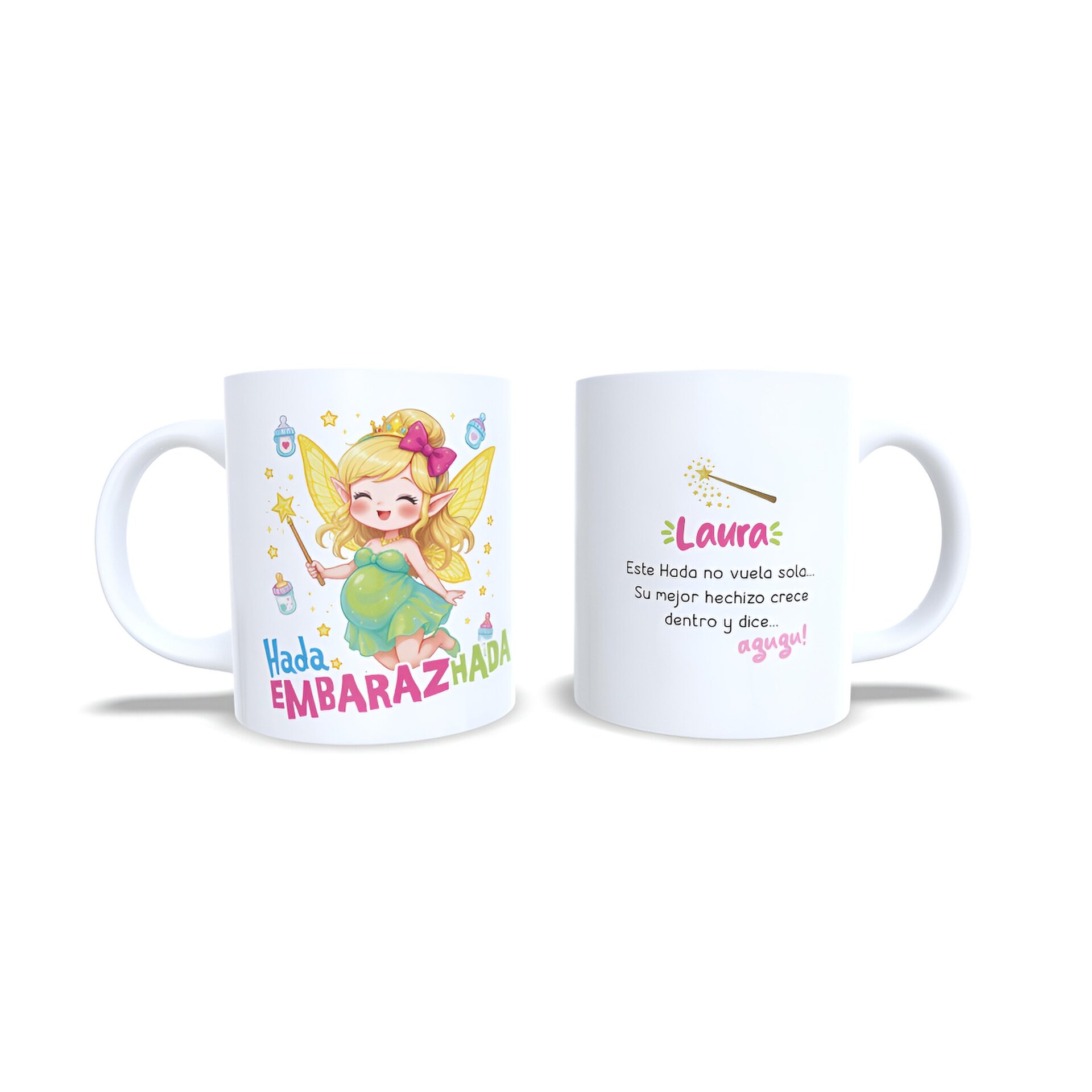 Taza personalizada Hada Embarazhada embarazada embarazo maternidad mamá - 3