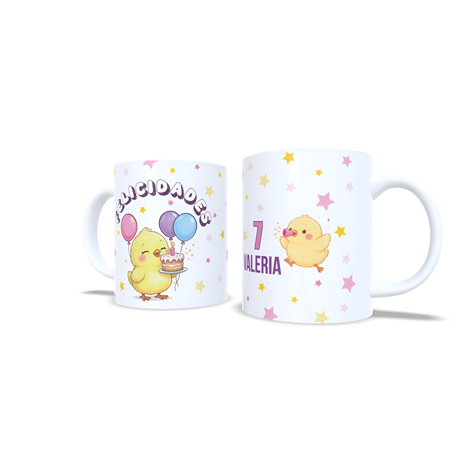 Taza personalizada feliz cumpleaños felicitación pollito Enna Blues regalo - 5