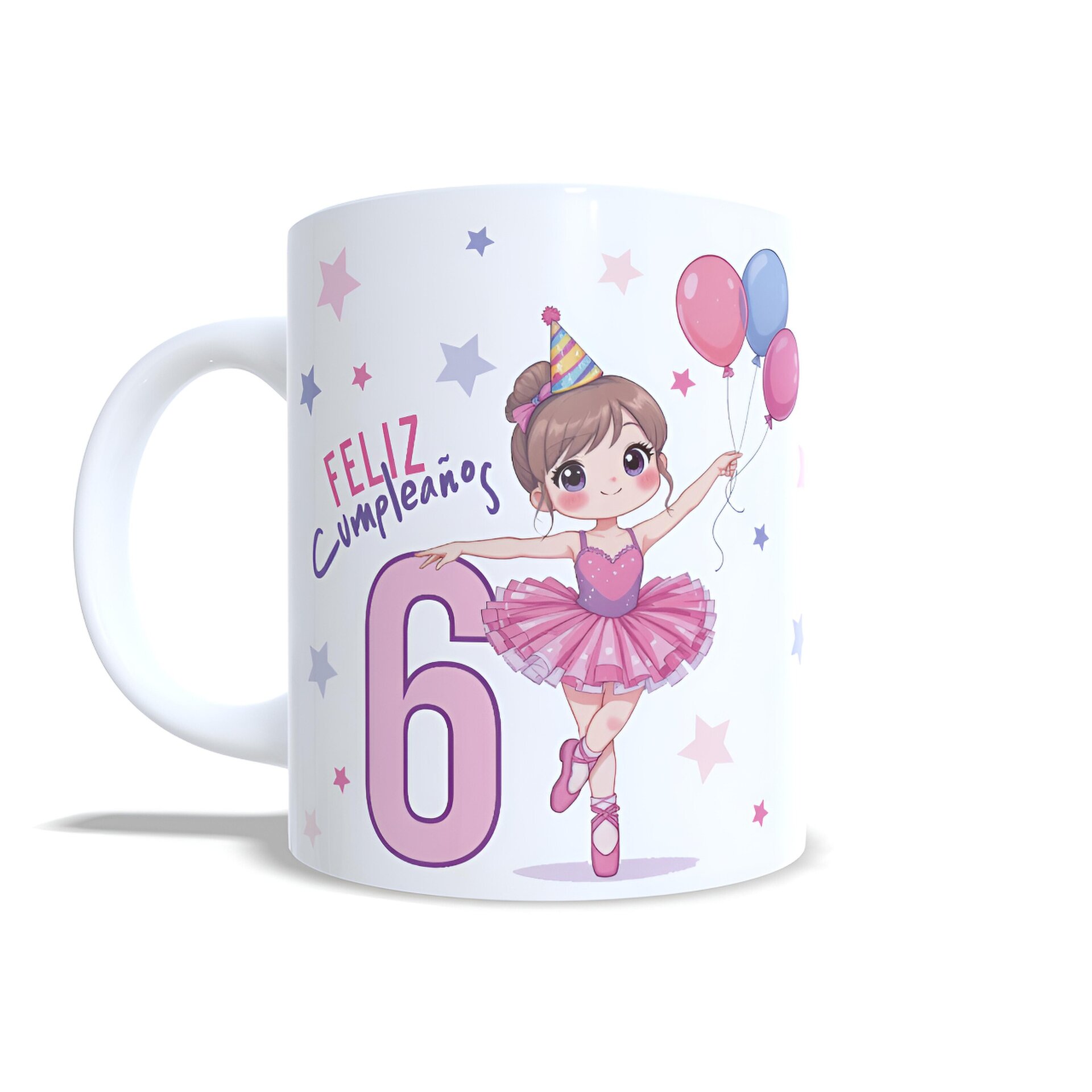 Taza personalizada regalo de cumpleaños ballet niñas nombre y edad Enna Blues - 2