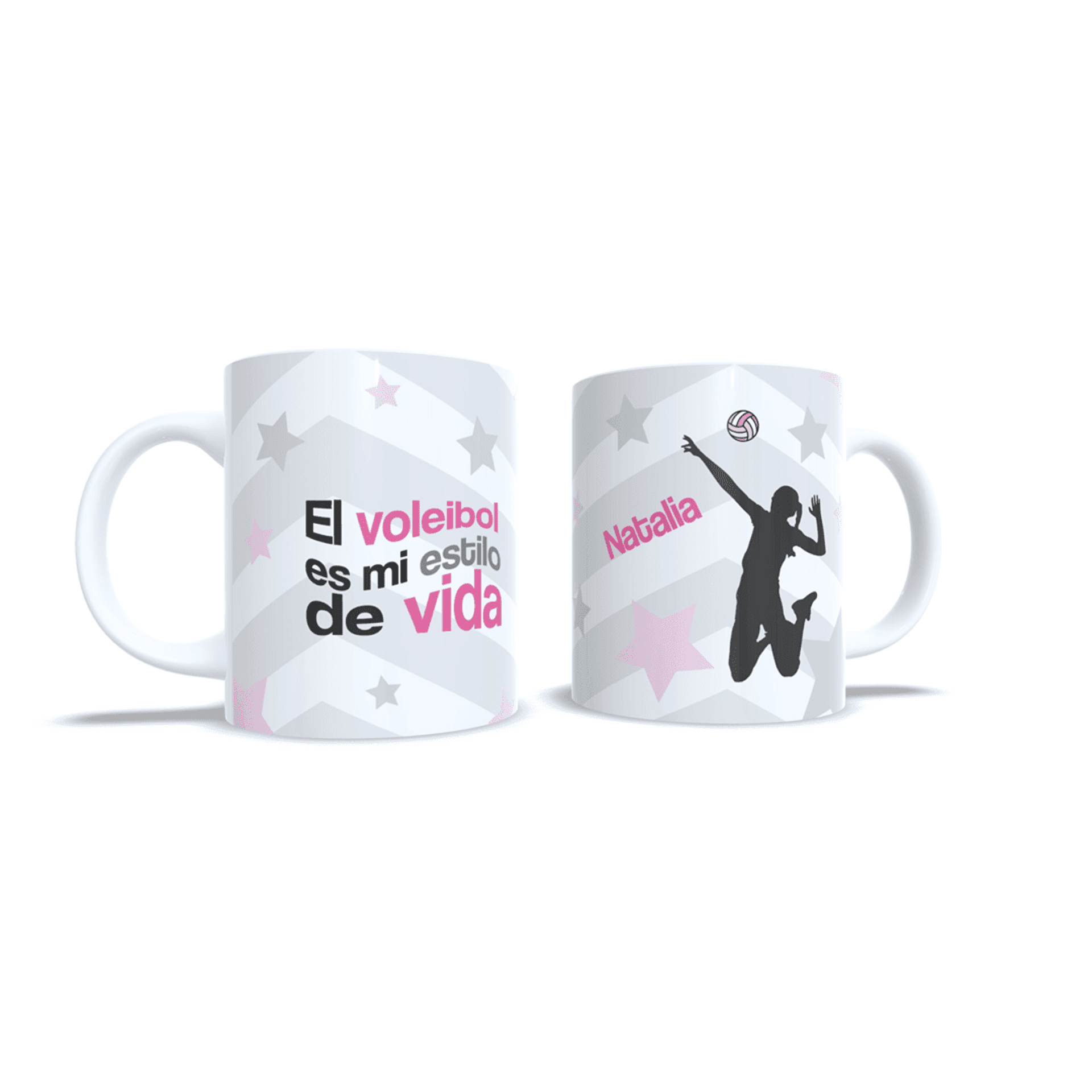 Taza personalizada voleibol para chicas jugadoras de vóley regalo estilo vida - 3