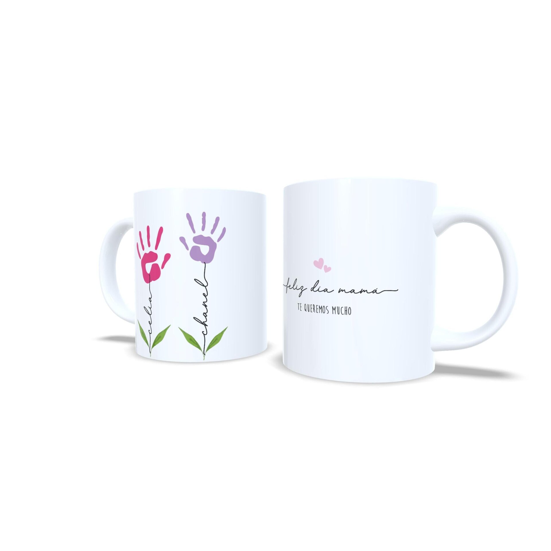 Taza personalizada día de la madre mamá flores tallos regalo madres Enna Blues - 5