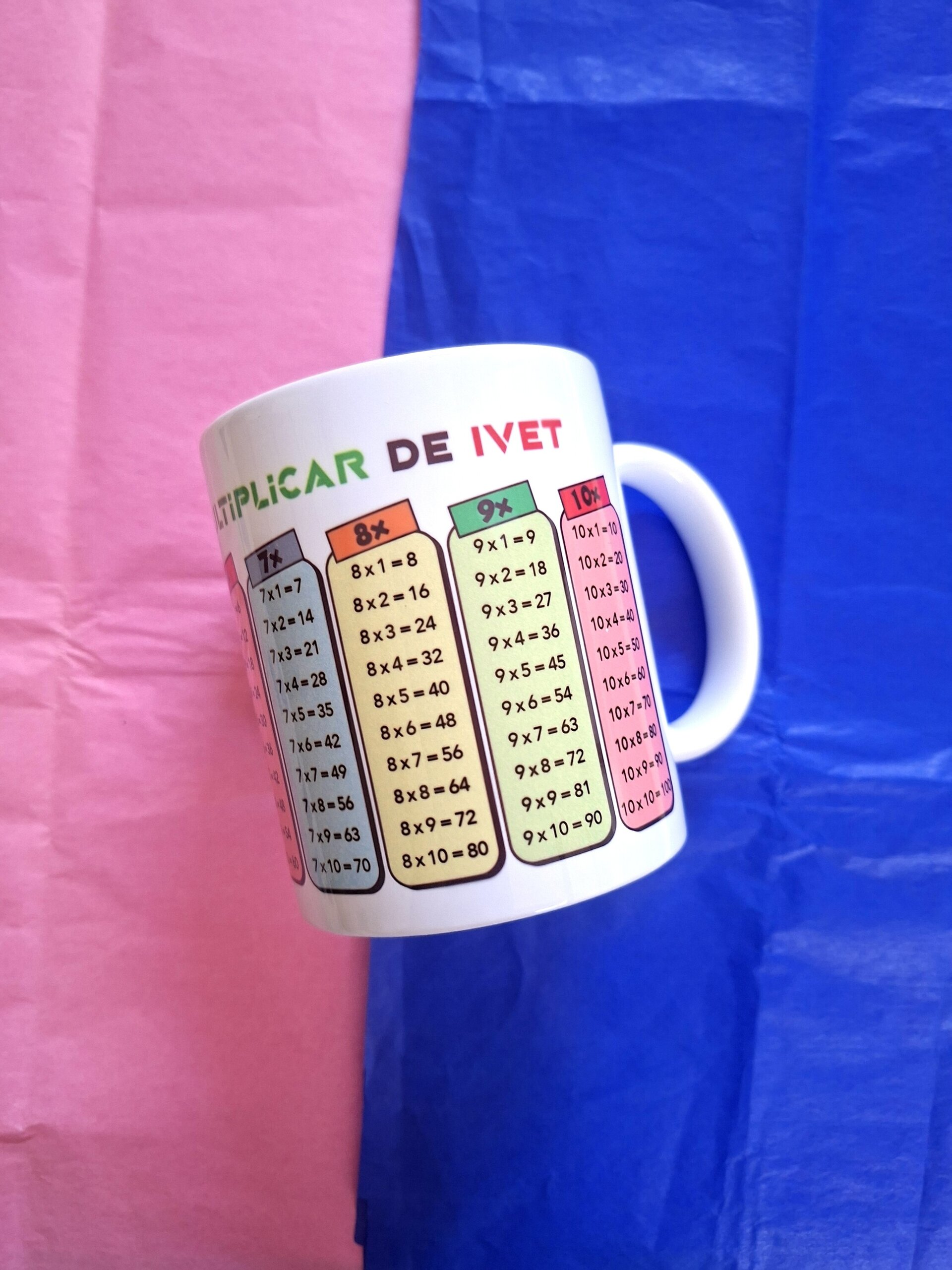 Taza personalizada de tablas de multiplicar aprender matemáticas cálculo colegio - 2