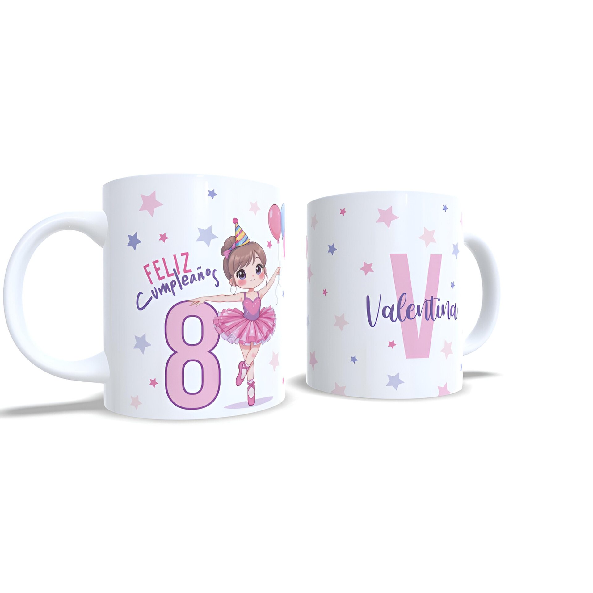Taza personalizada regalo de cumpleaños ballet niñas nombre y edad Enna Blues - 6