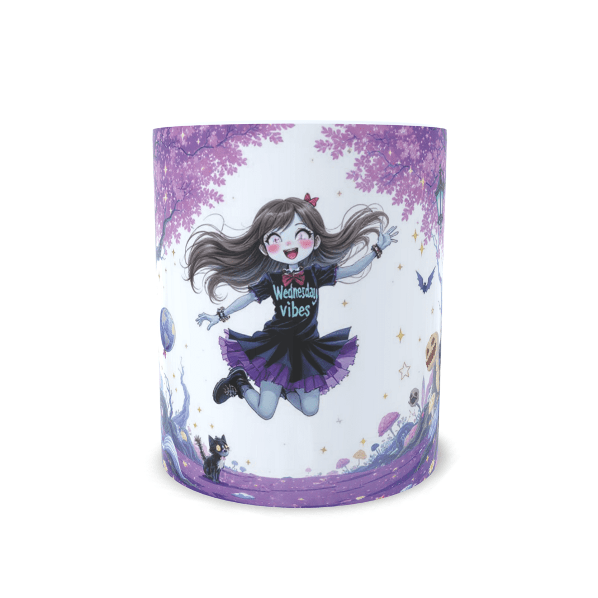 Taza personalizada regalo para niñas Inspiración en Miércoles y Monster High - 4