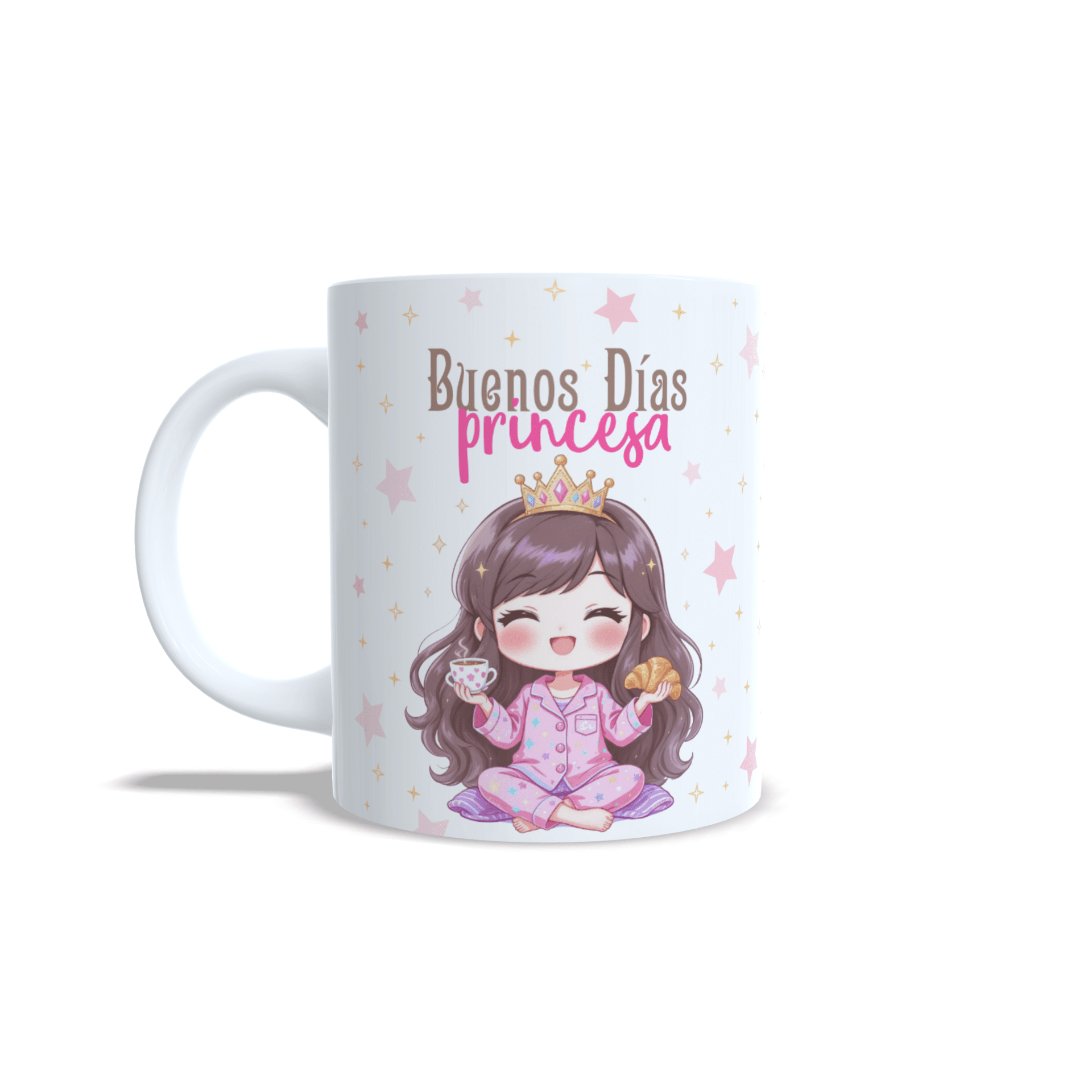 Taza personalizada regalo Buenos días princesa kawaii croissant niña - 4