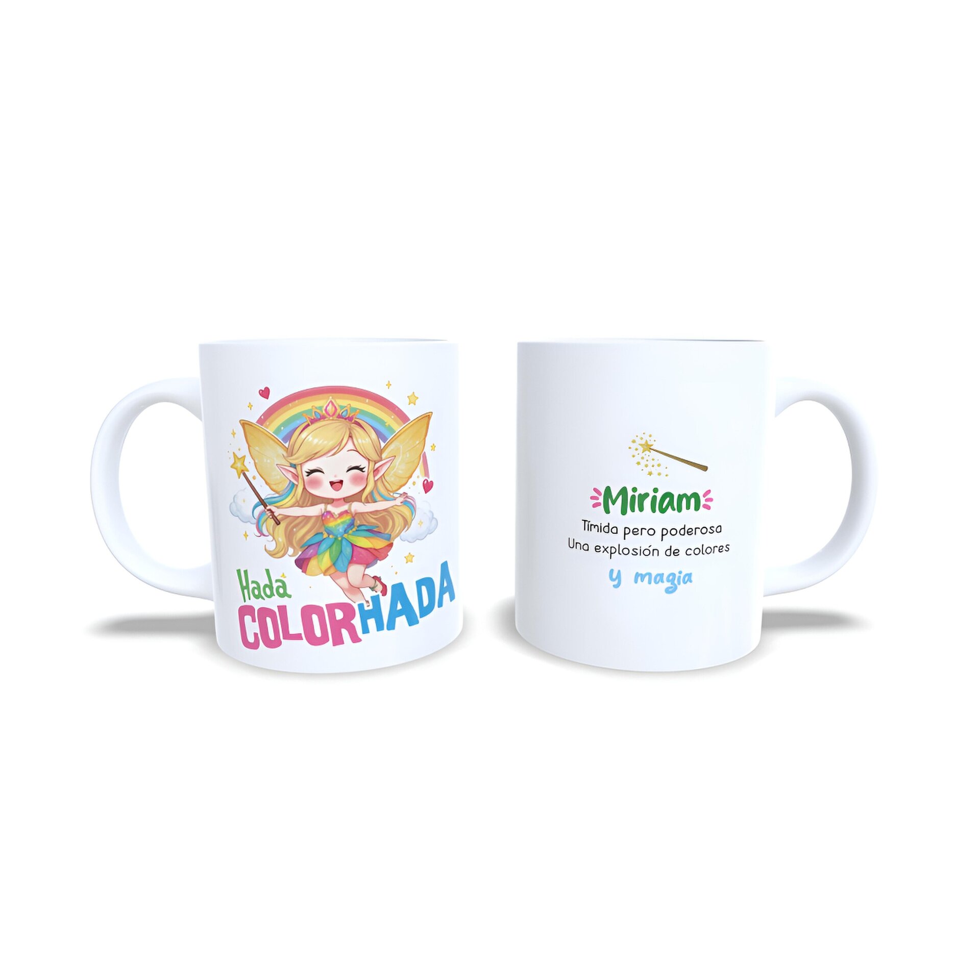 Taza personalizada Hada Colorhada colorada timidez Regalos Enna Blues - 7