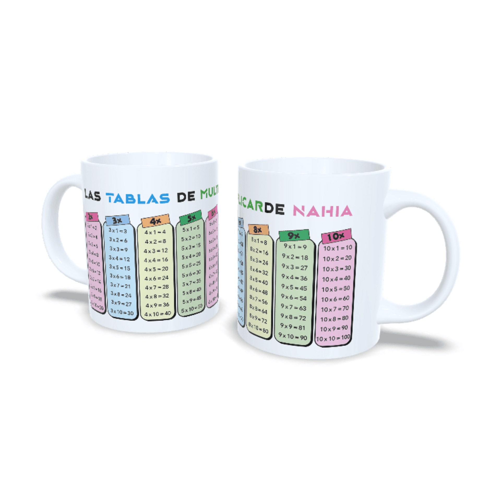 Taza personalizada de tablas de multiplicar aprender matemáticas cálculo colegio - 3