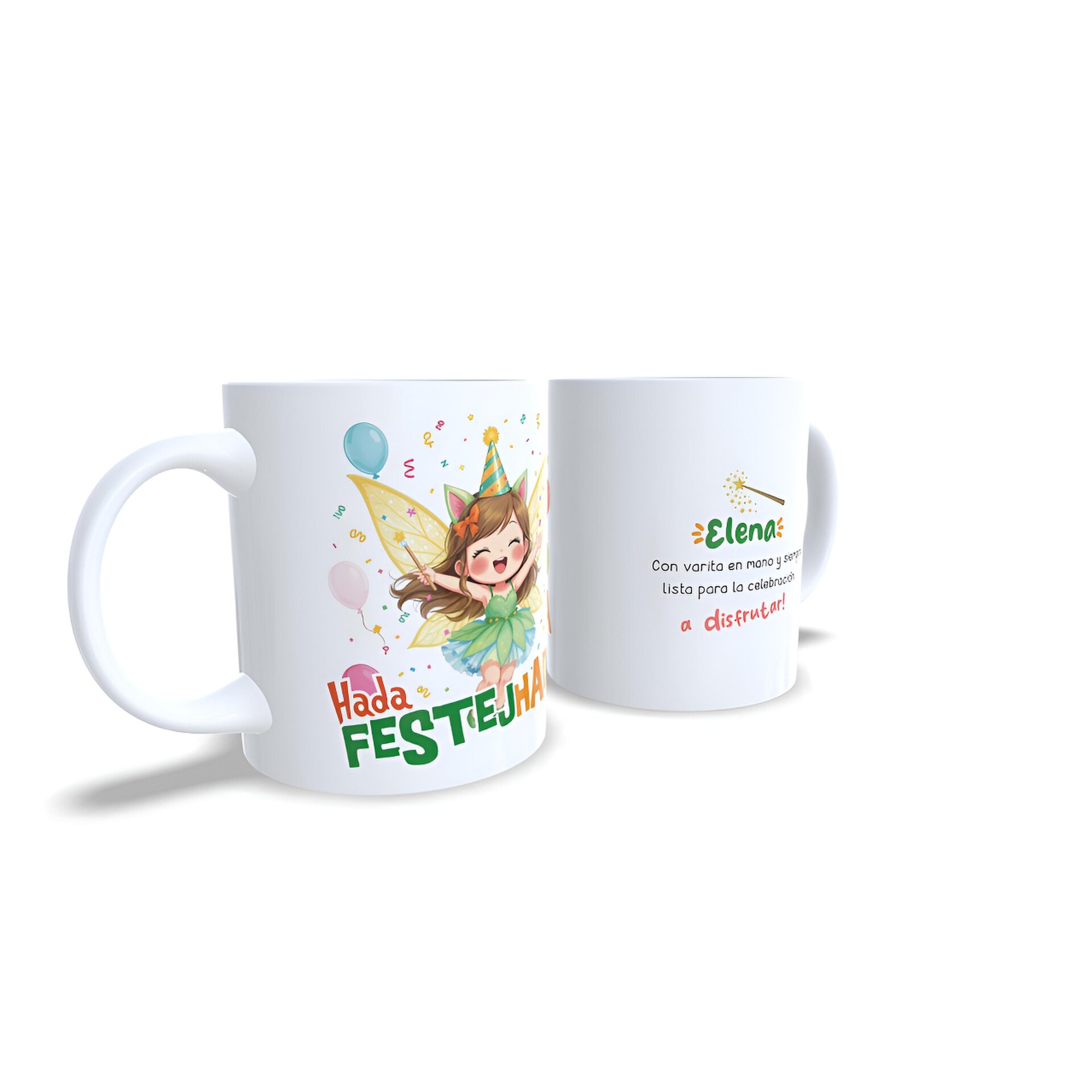 Taza personalizada Hada Festejhada festejada fiesta cumpleaños Enna Blues - 5