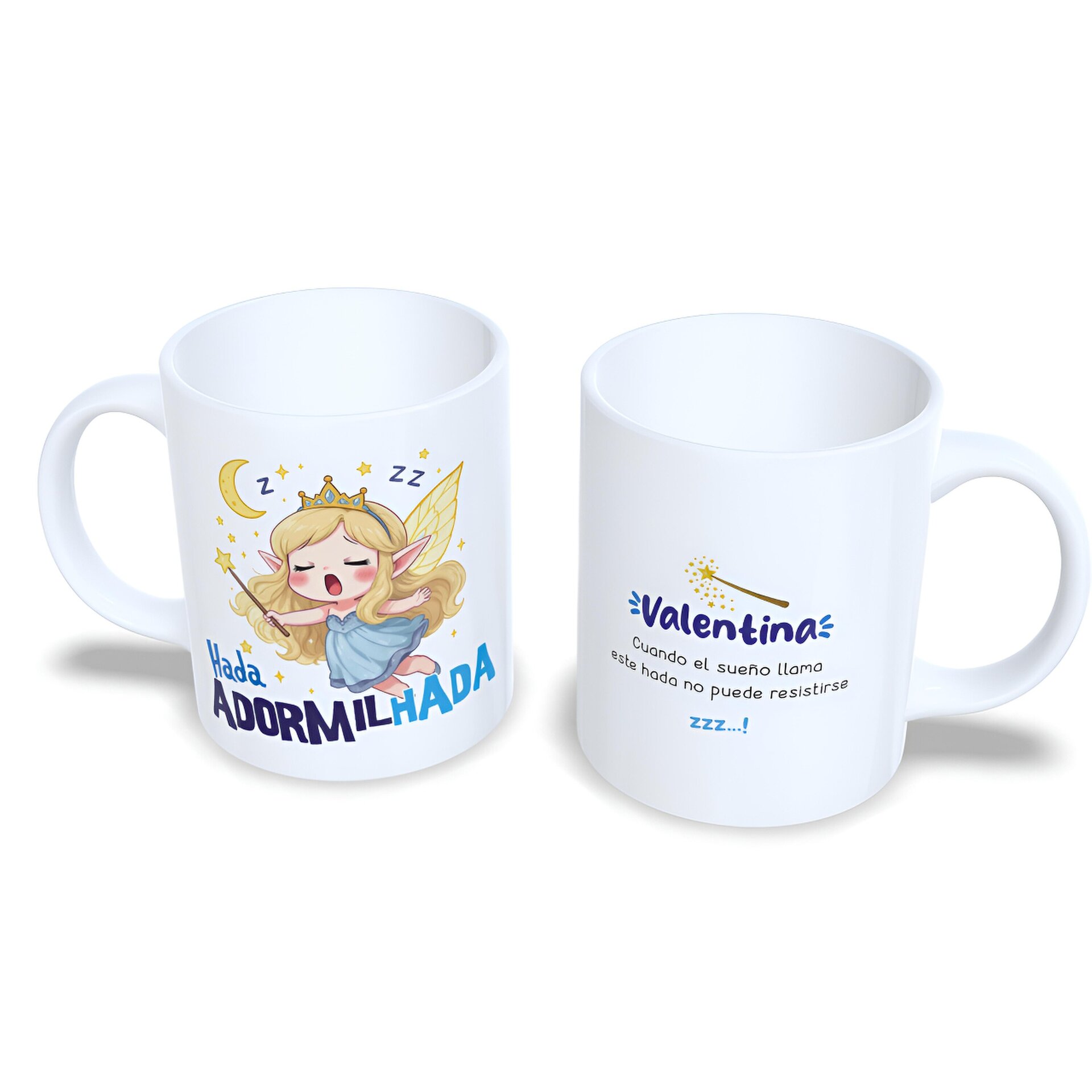 Taza personalizada hada adormilada adormilhada dormilona regalo Enna Blues - 3