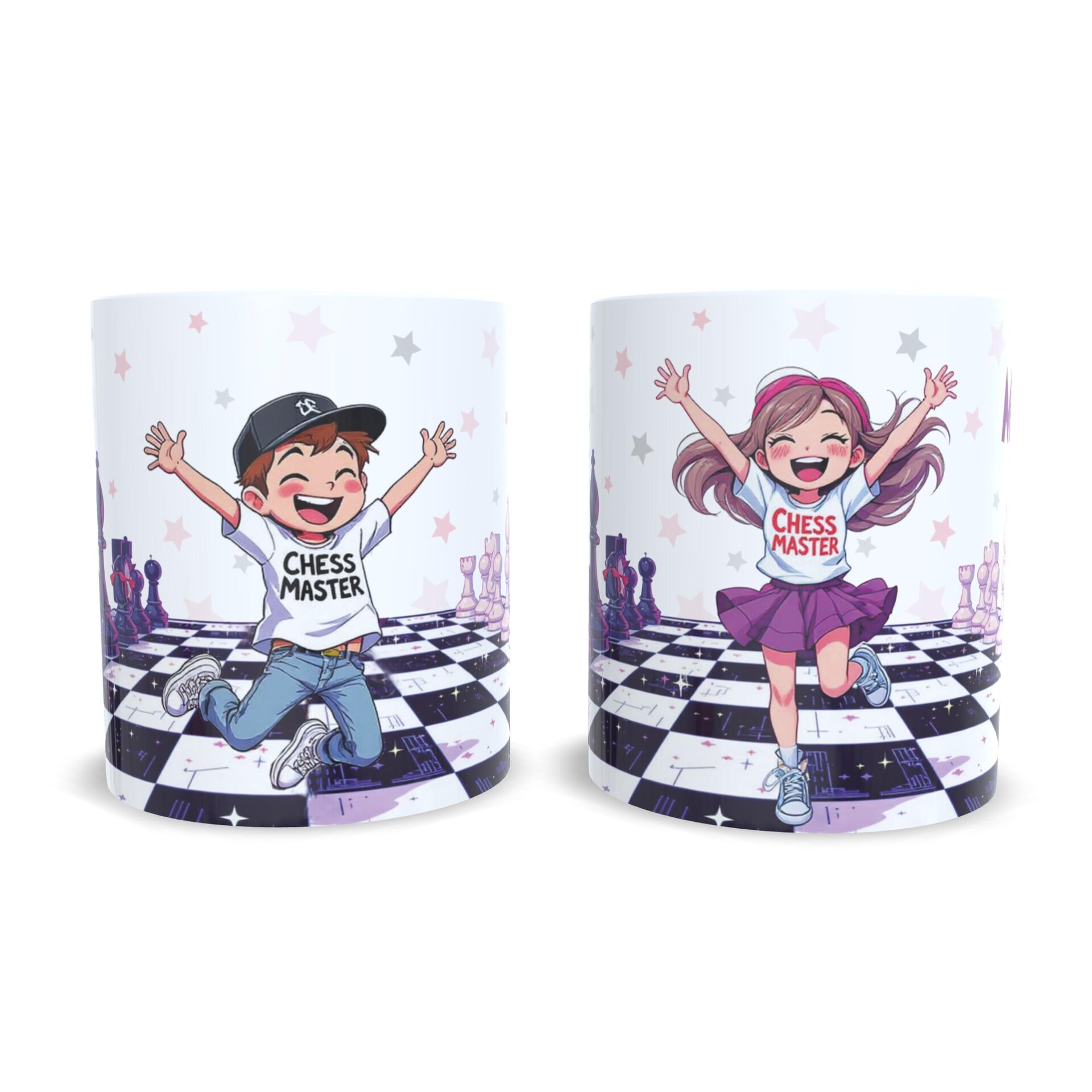 Taza personalizada regalo para niñas jugadoras de ajedrez tablero con nombre - 7
