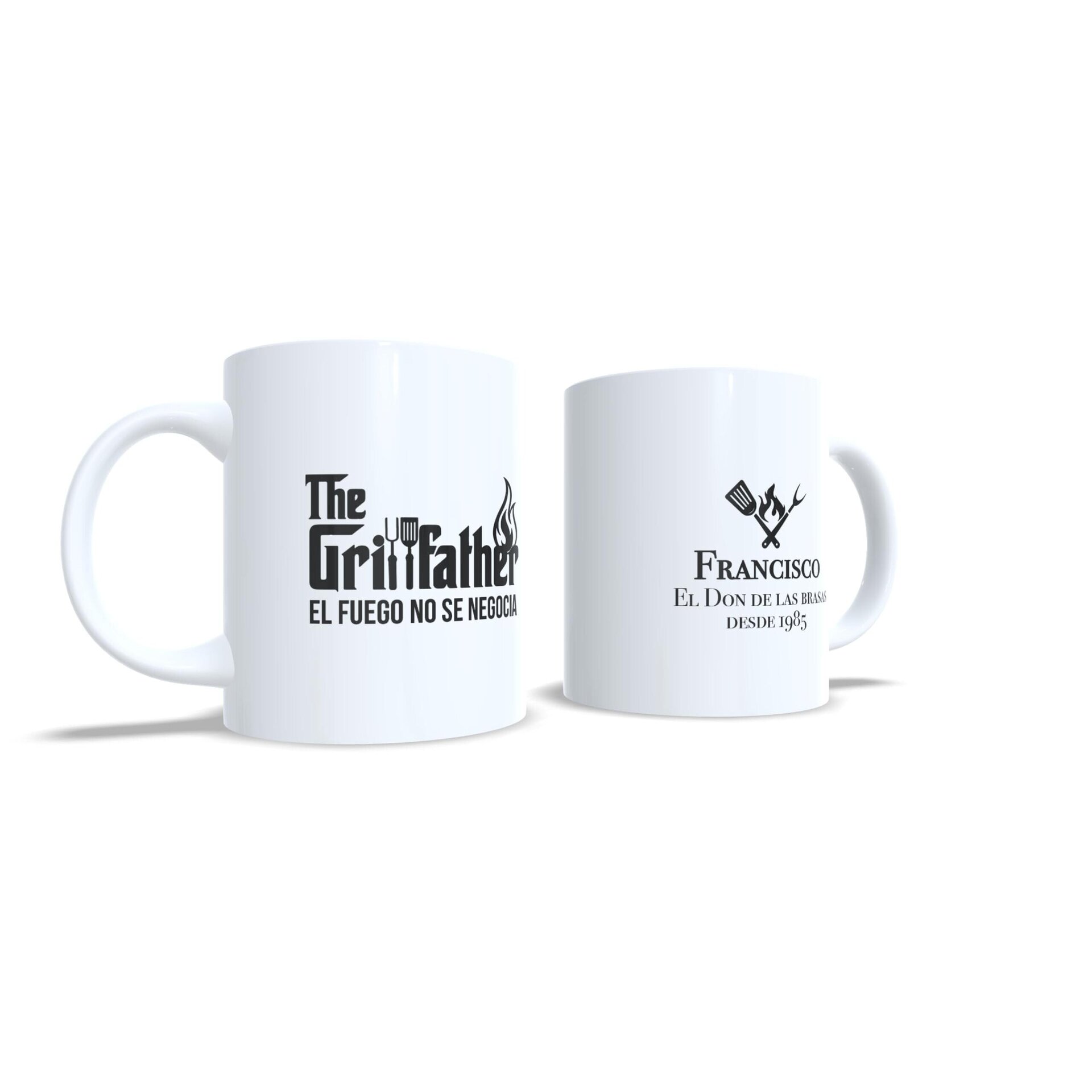 Taza personalizada El Padrino de las brasas GrillFather regalo barbacoa hombres - 6