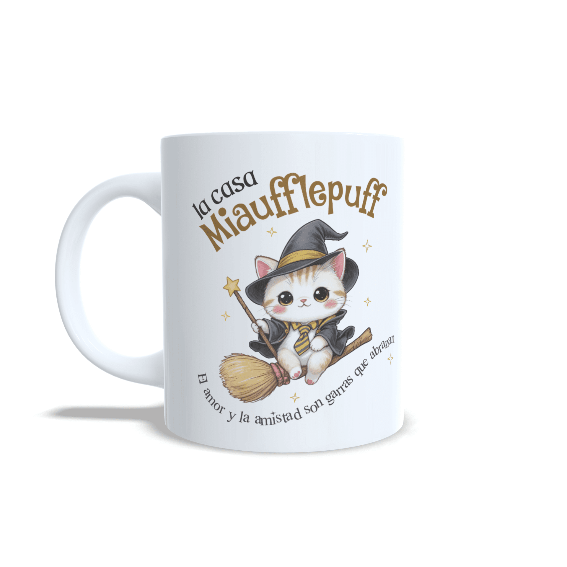 Taza personalizada inspirada en Harry Potter de gatitos de la casa Miaufflepuff - 4