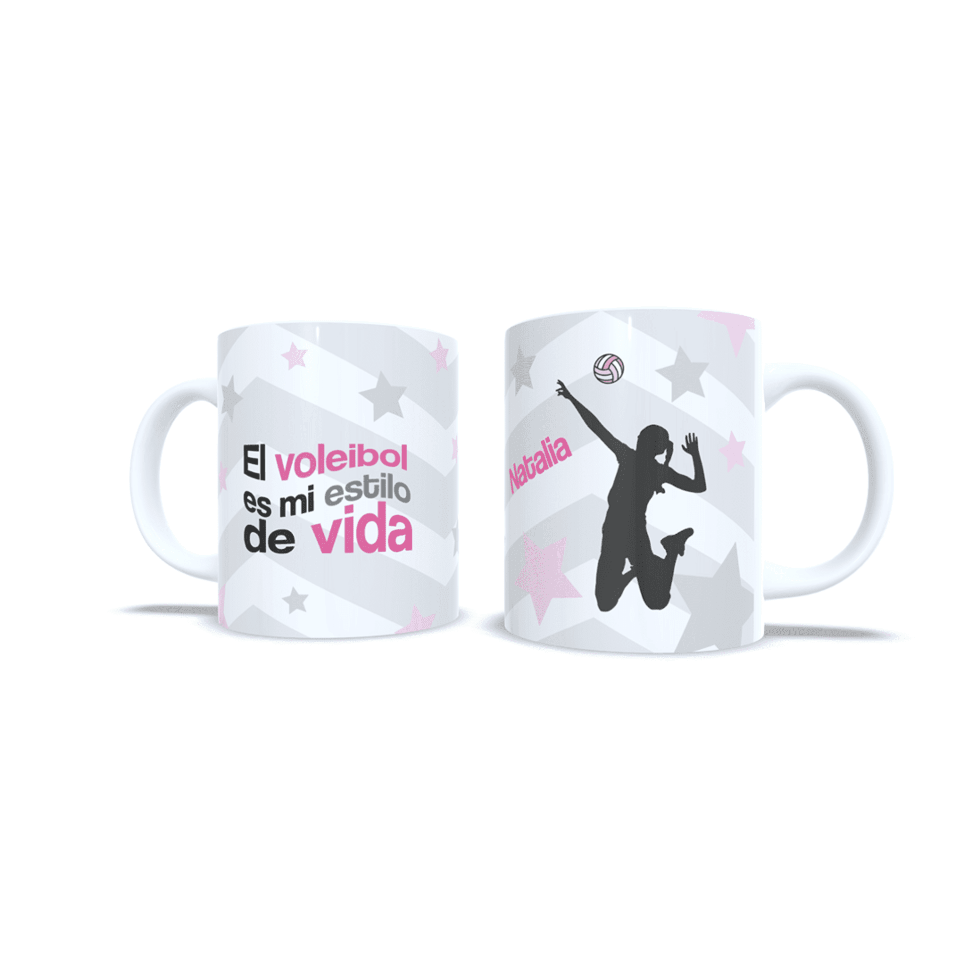 Taza personalizada voleibol para chicas jugadoras de vóley regalo estilo vida - 4
