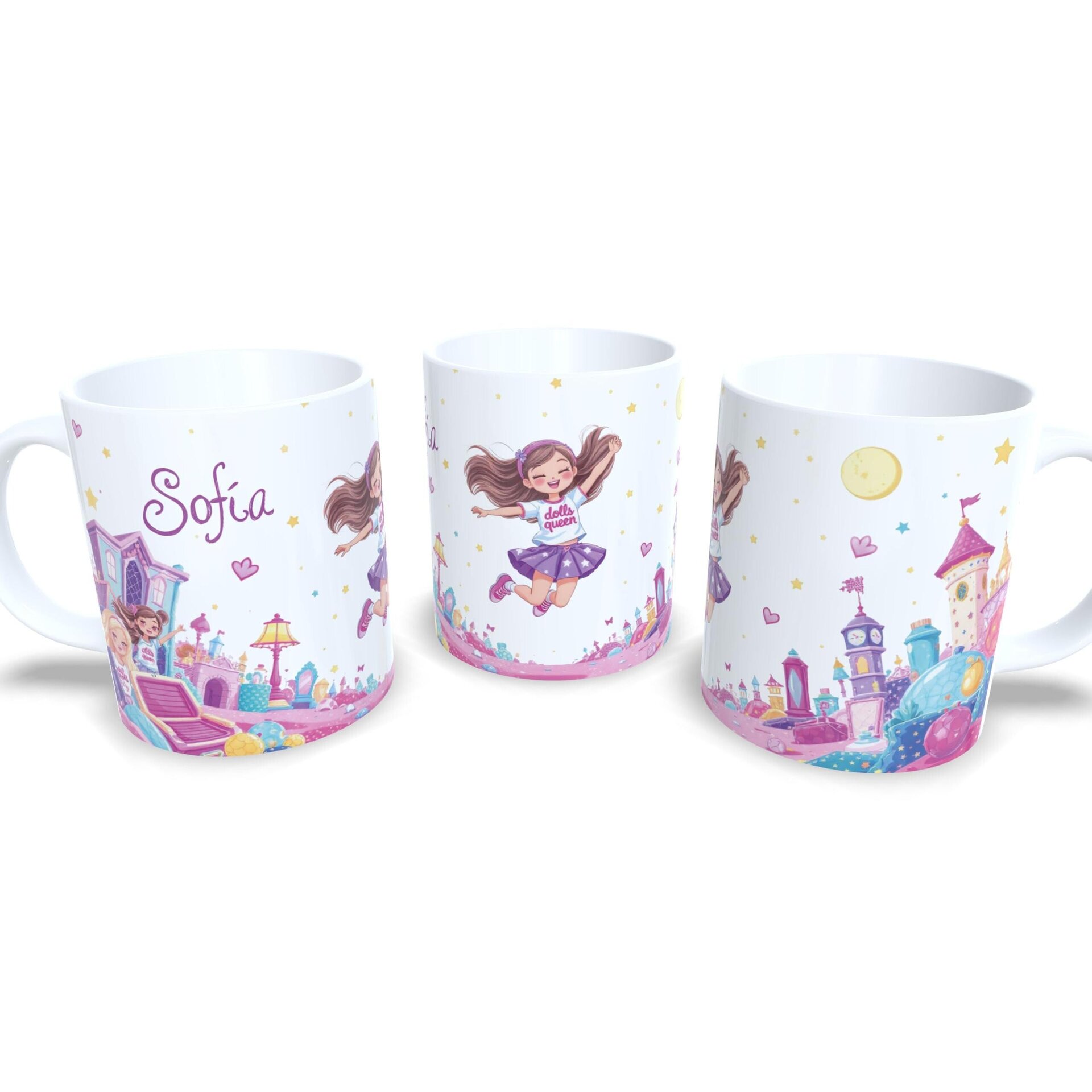 Taza personalizada Inspiración Muñecas Barbie mundo mágico "Dolls Queen" regalo - 6