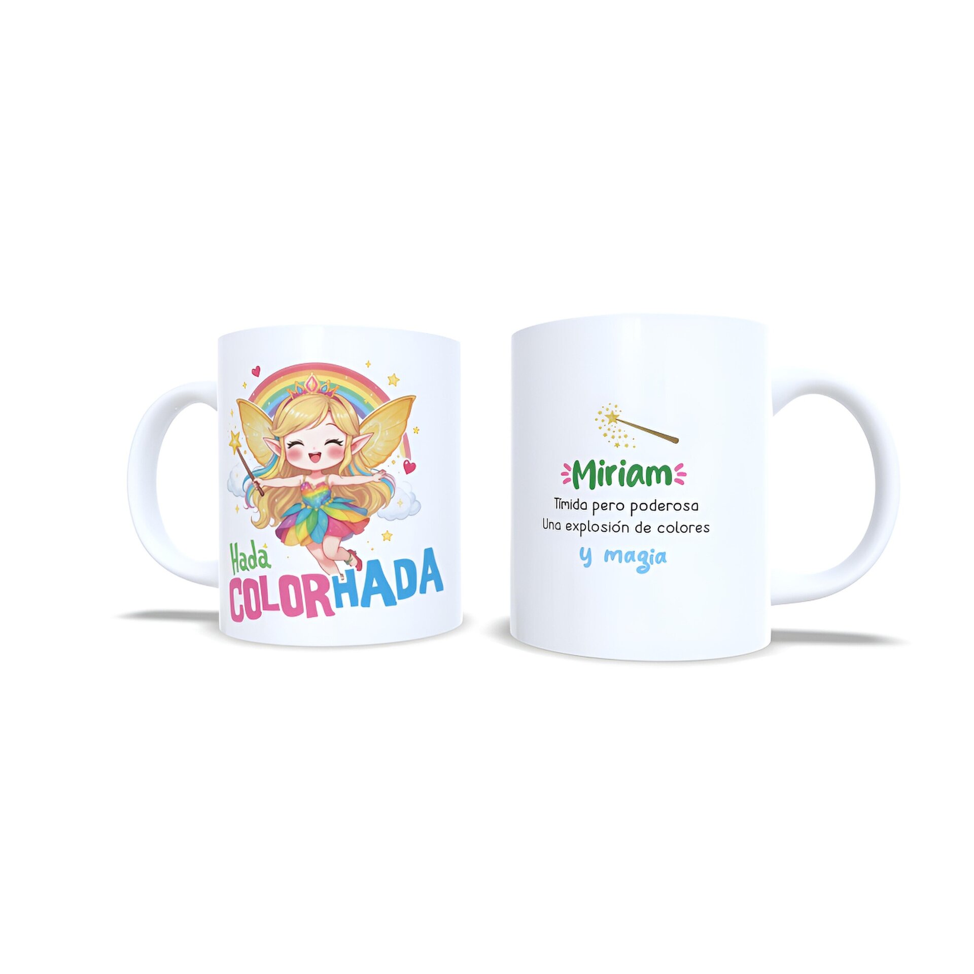 Taza personalizada Hada Colorhada colorada timidez Regalos Enna Blues - 6