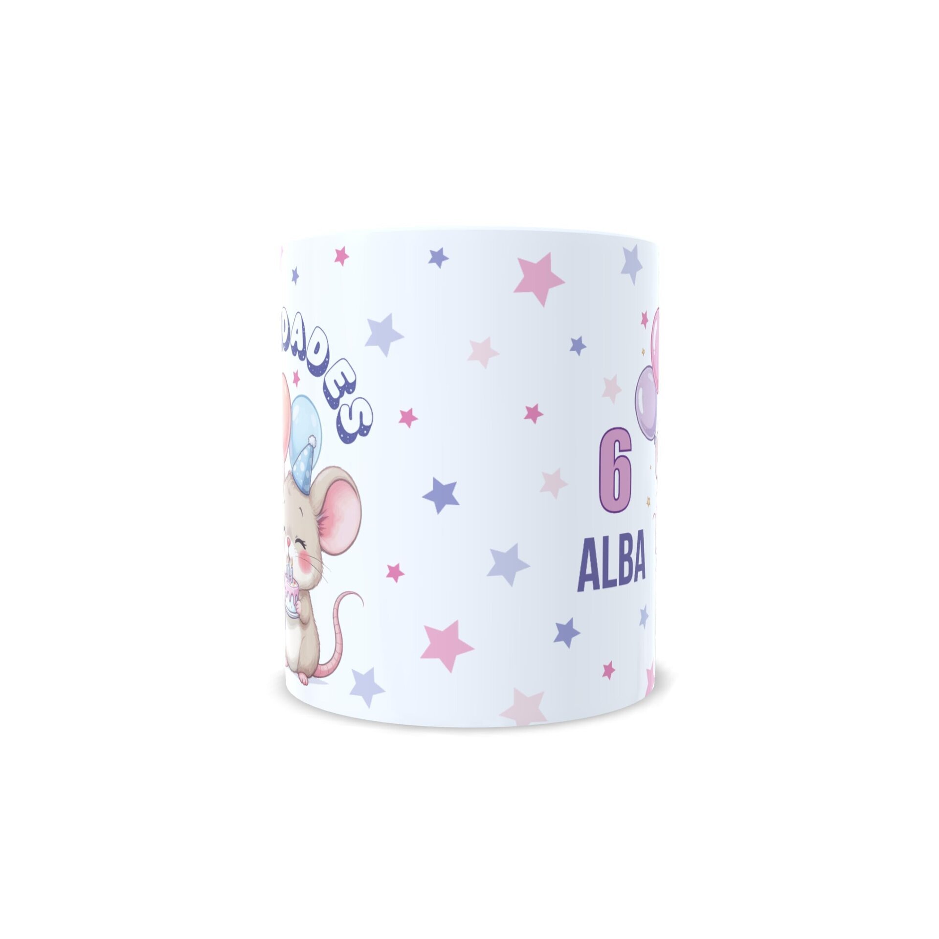 Taza personalizada feliz cumpleaños felicitación ratón ratoncito regalo fiesta - 3