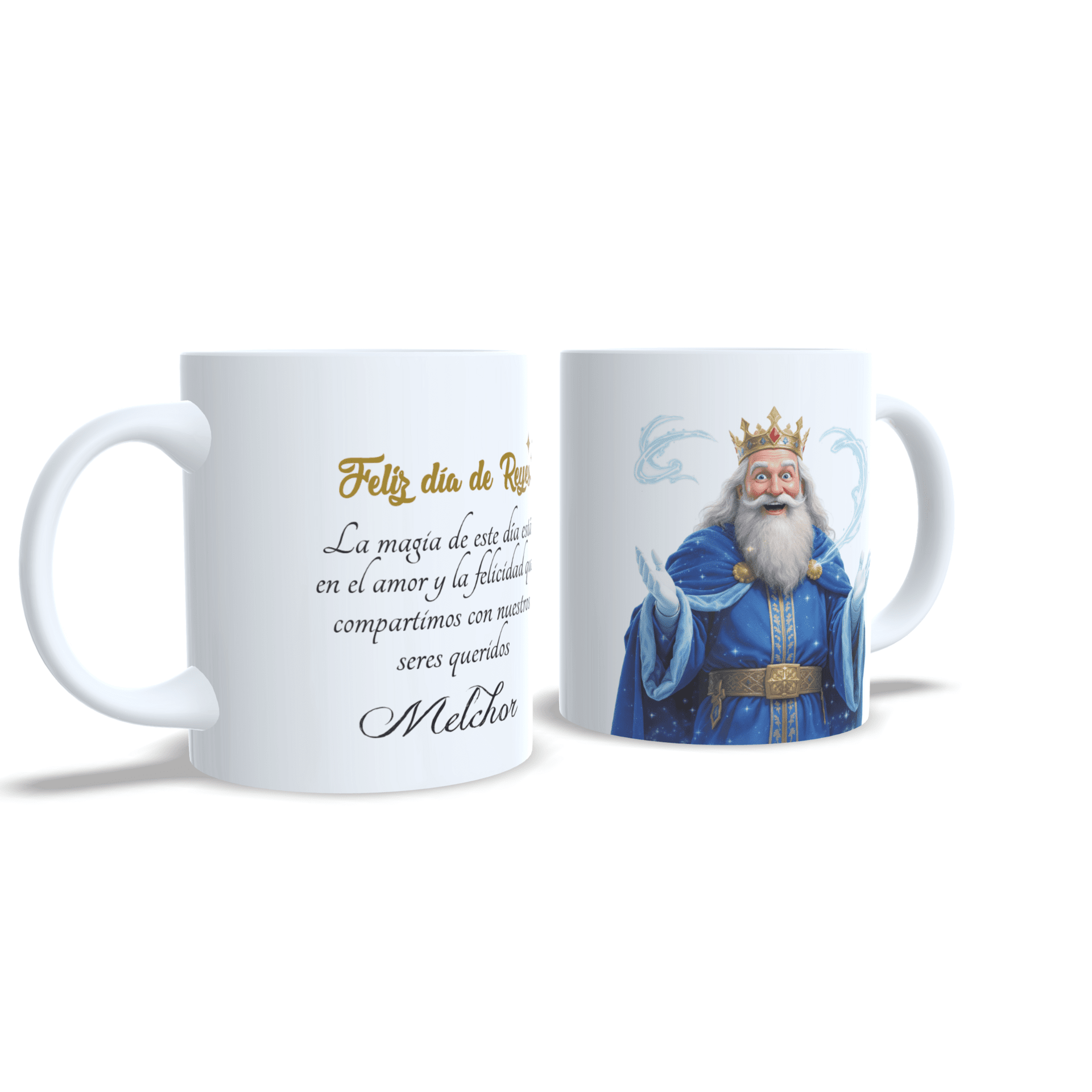 Taza personalizada regalo Rey Melchor con carta o mensaje reyes magos navidad - 4