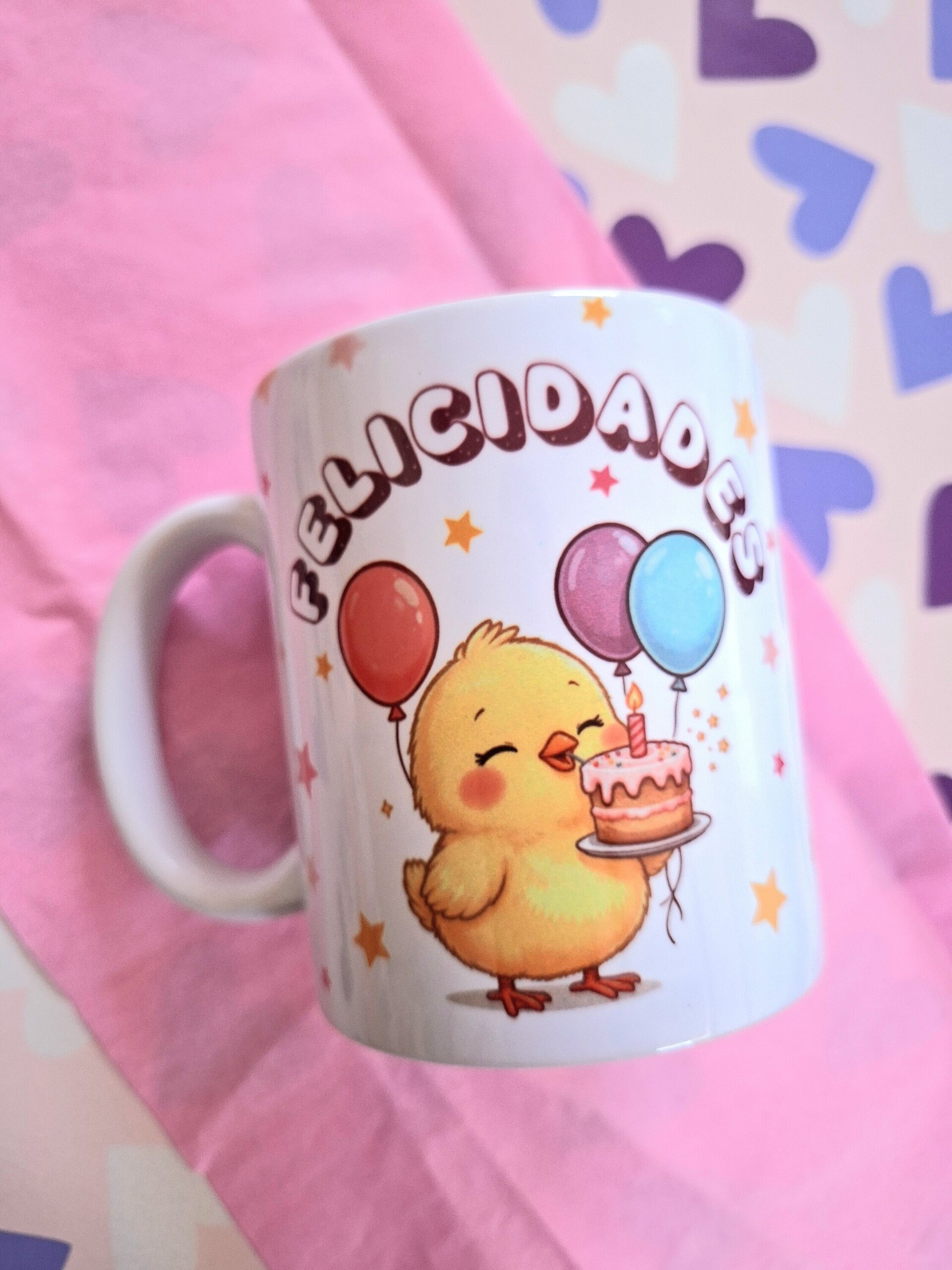 Taza personalizada feliz cumpleaños felicitación pollito Enna Blues regalo - 10