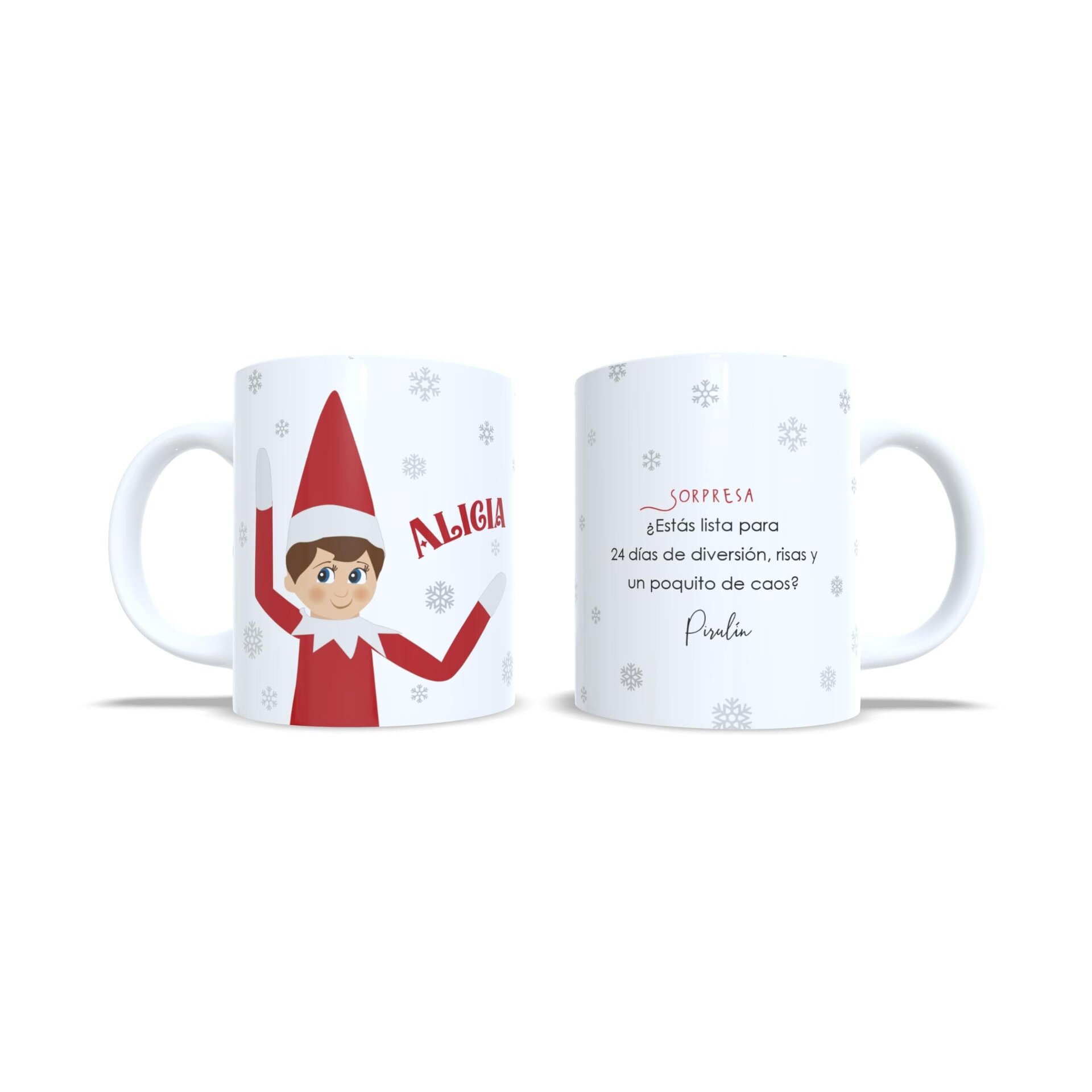 Taza personalizada regalo Elfo travieso con mensaje Elf Shelf navidad - 8