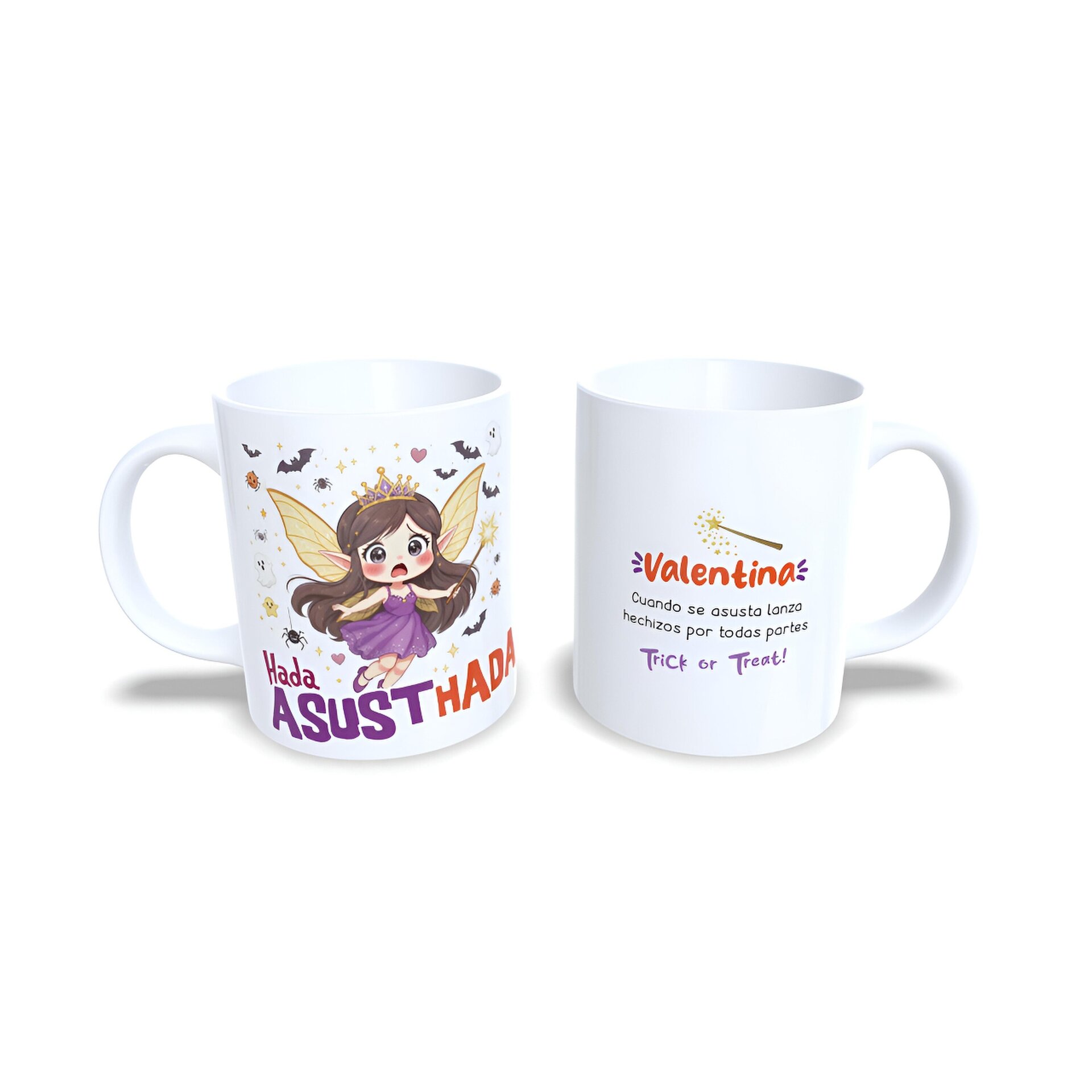 Taza personalizada Hada Asusthada asustada miedo susto halloween Enna Blues - 2
