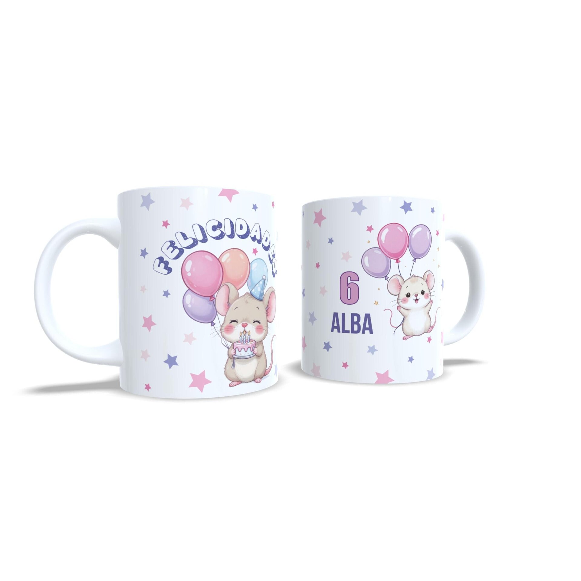 Taza personalizada feliz cumpleaños felicitación ratón ratoncito regalo fiesta - 8