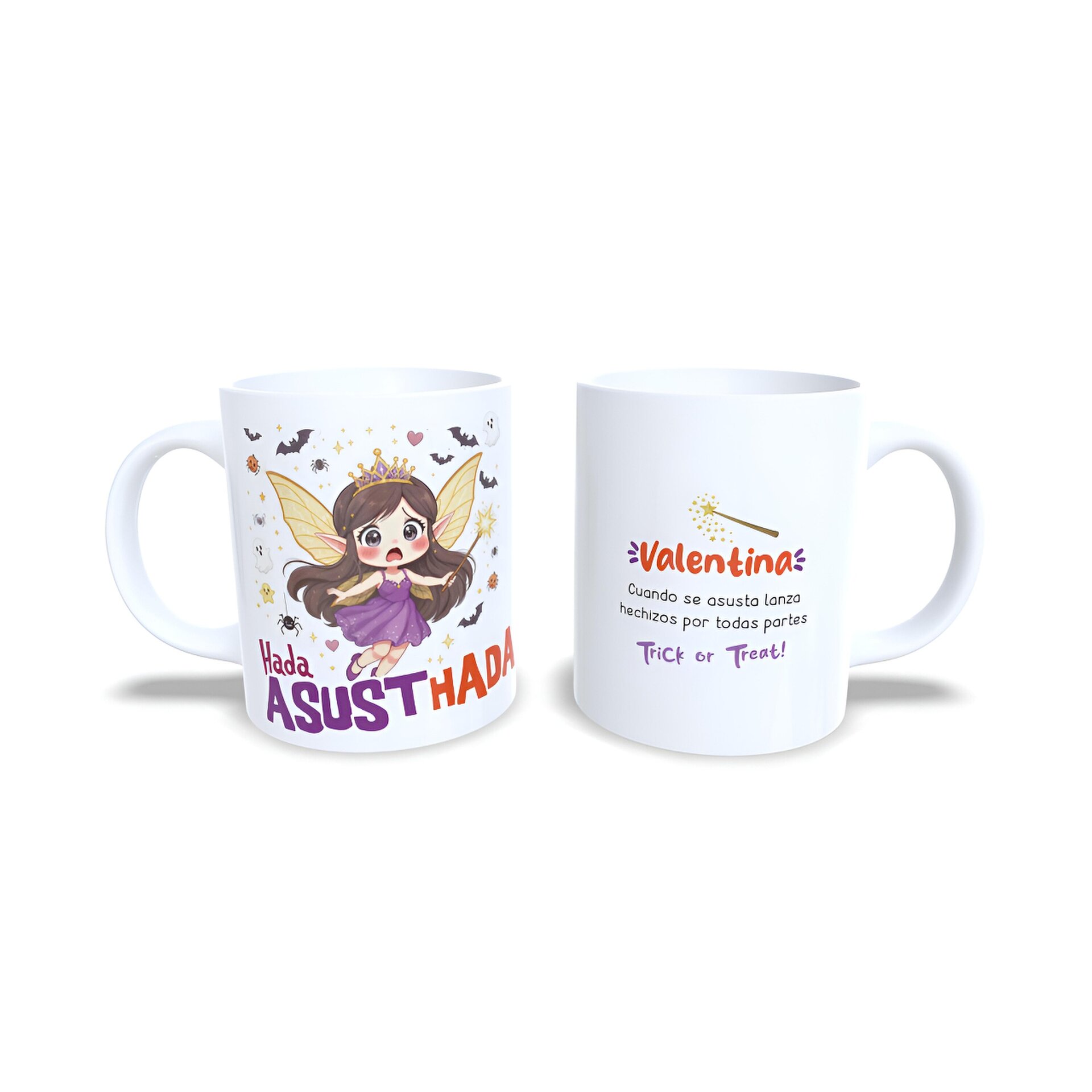 Taza personalizada Hada Asusthada asustada miedo susto halloween Enna Blues - 3