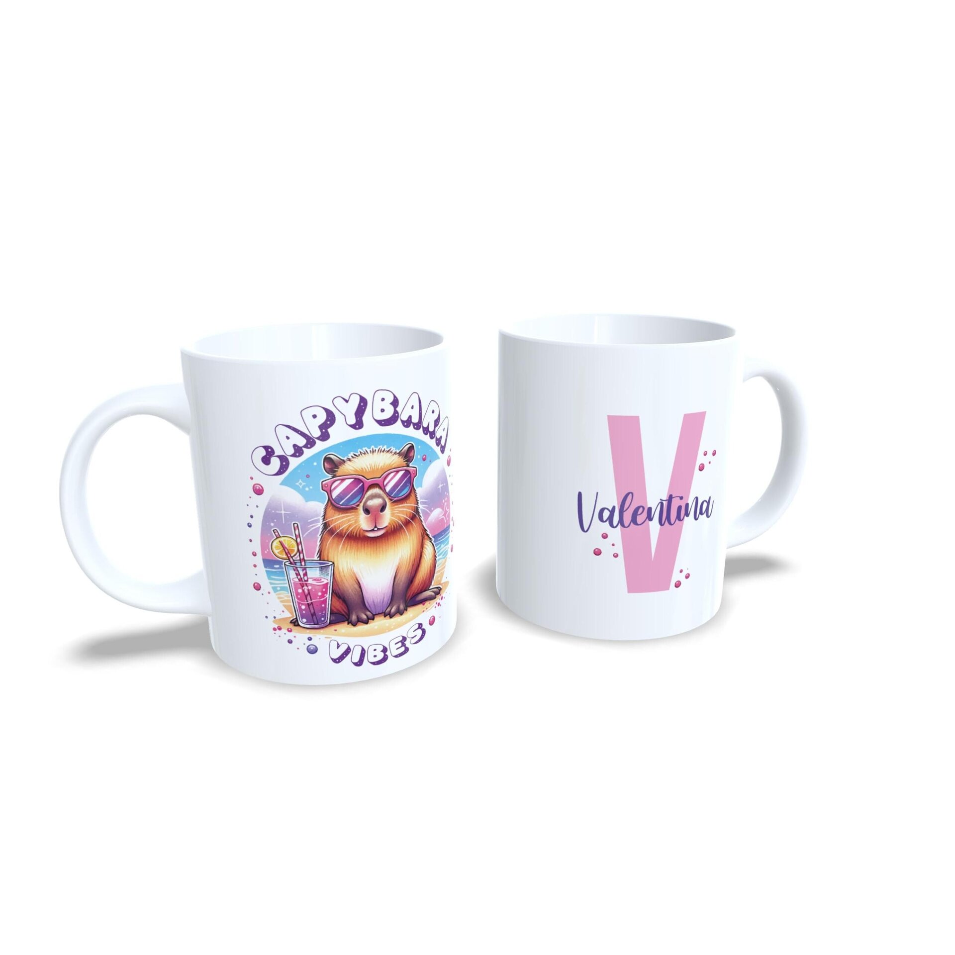 Taza personalizada regalo Capybara Vibes para niñas, niños y adultos de capibara - 4