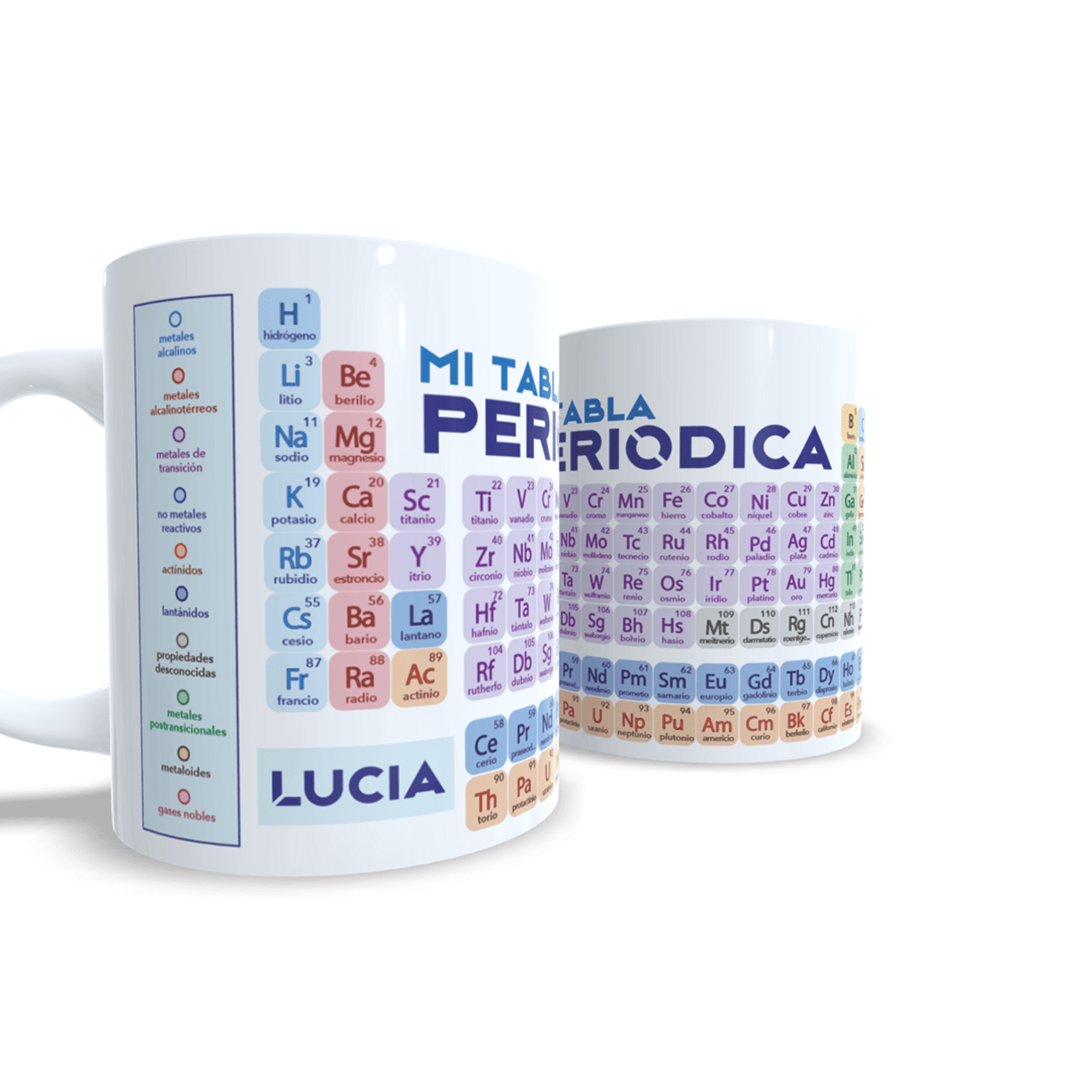 Taza personalizada con elementos químicos de la tabla periódica aprende química - 9