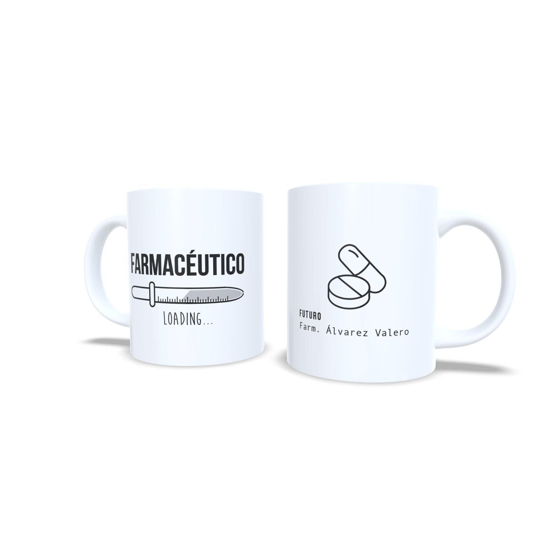 Taza personalizada regalo estudiantes universitarios de Farmacia Farmacéuticos - 4