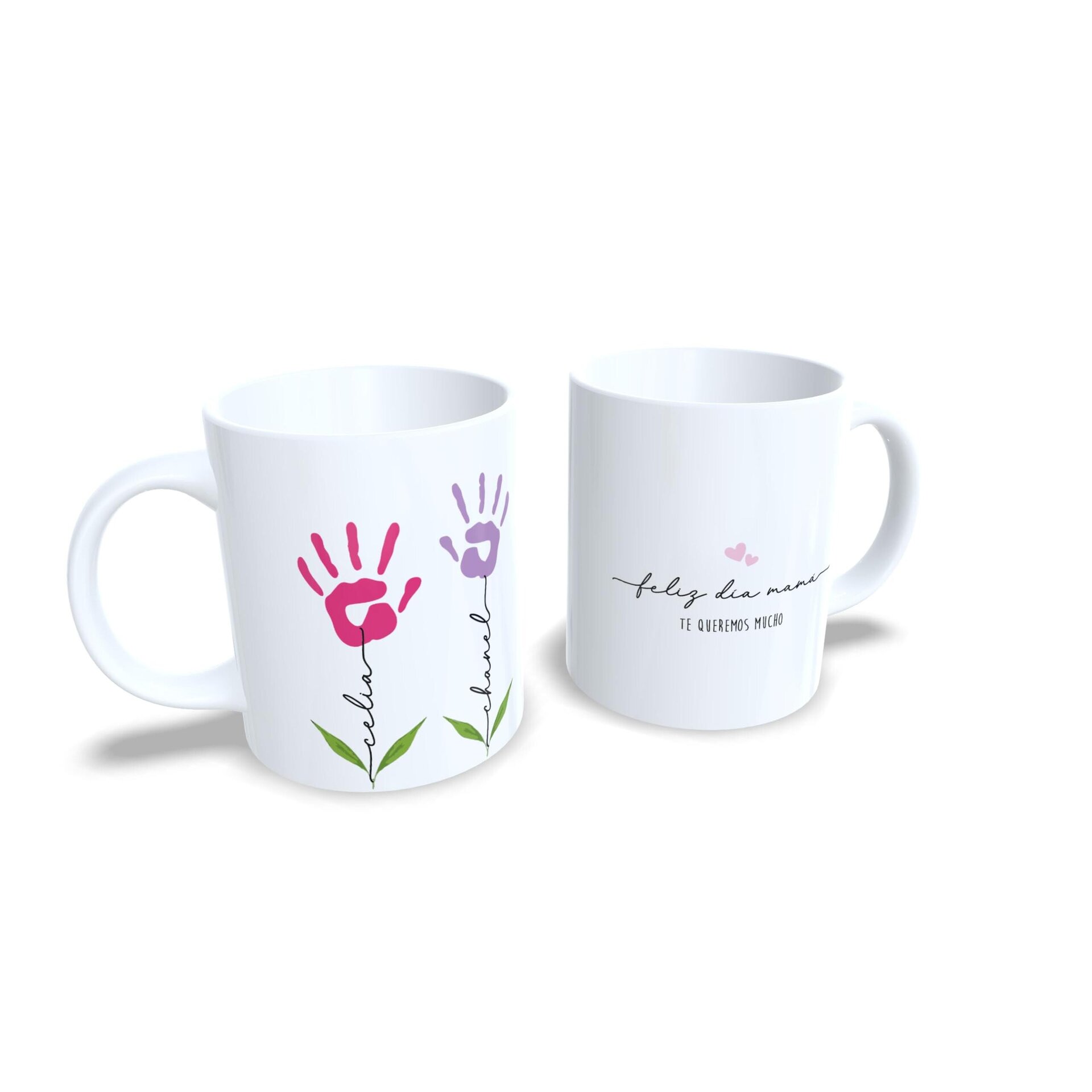 Taza personalizada día de la madre mamá flores tallos regalo madres Enna Blues - 7