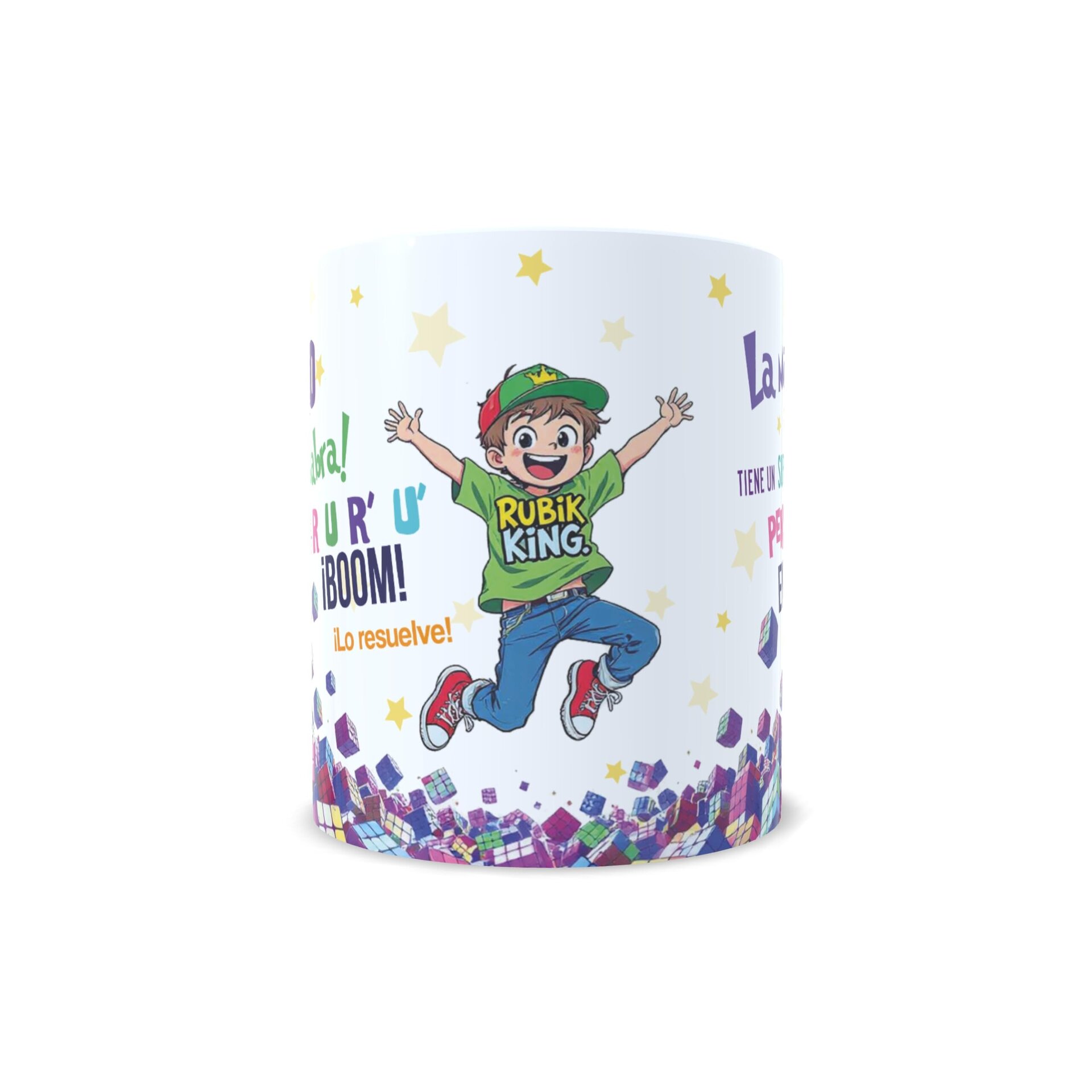 Taza personalizada regalo niño cubo de Rubik juego especial cumpleaños original - 3