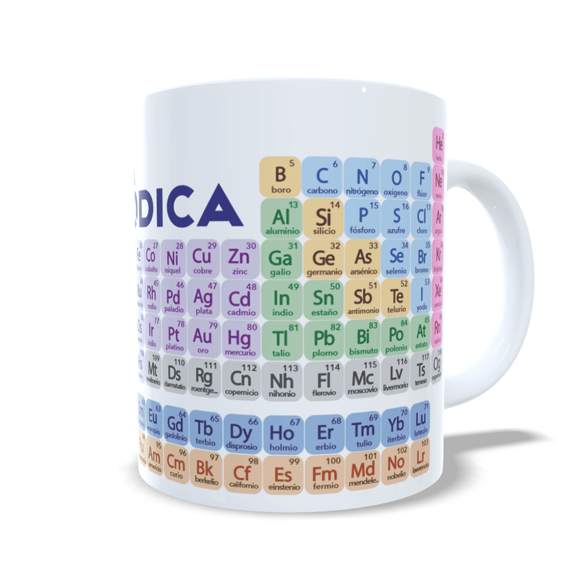 Taza personalizada con elementos químicos de la tabla periódica aprende química - 5