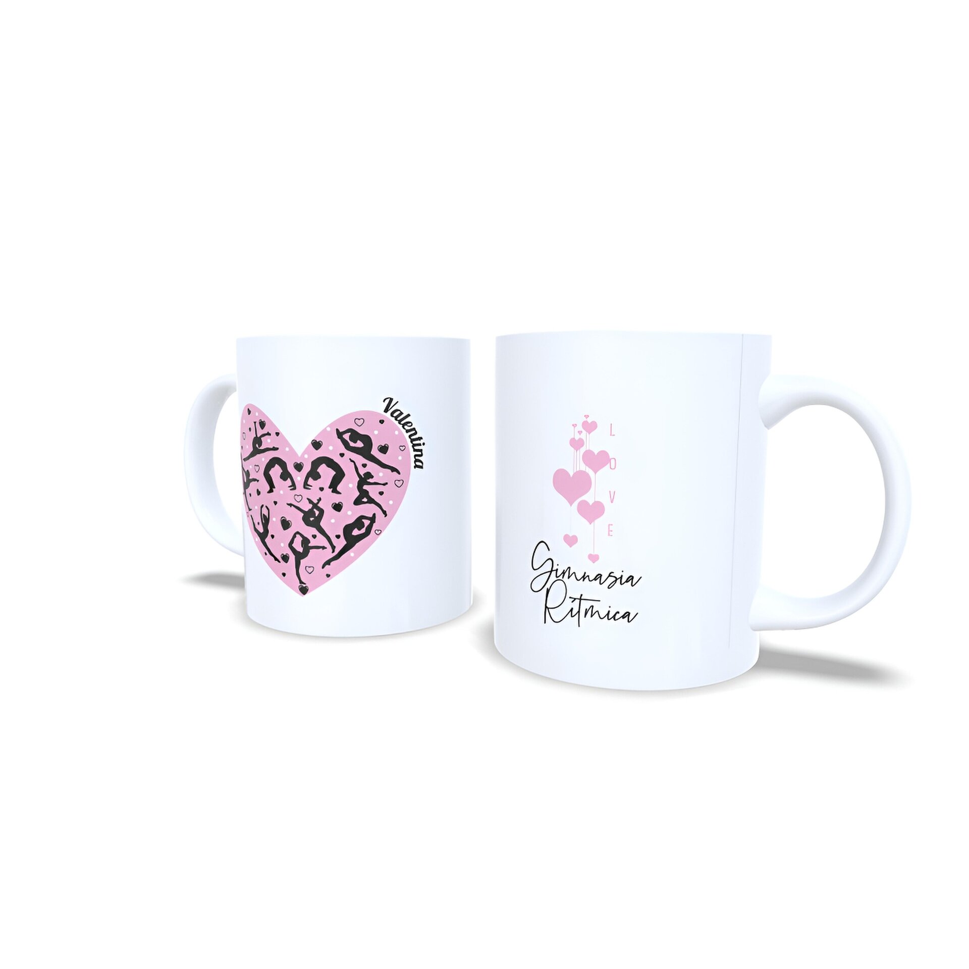 Taza personalizada Gimnasia Rítmica Love Siluetas Gimnastas Enna Blues - 3