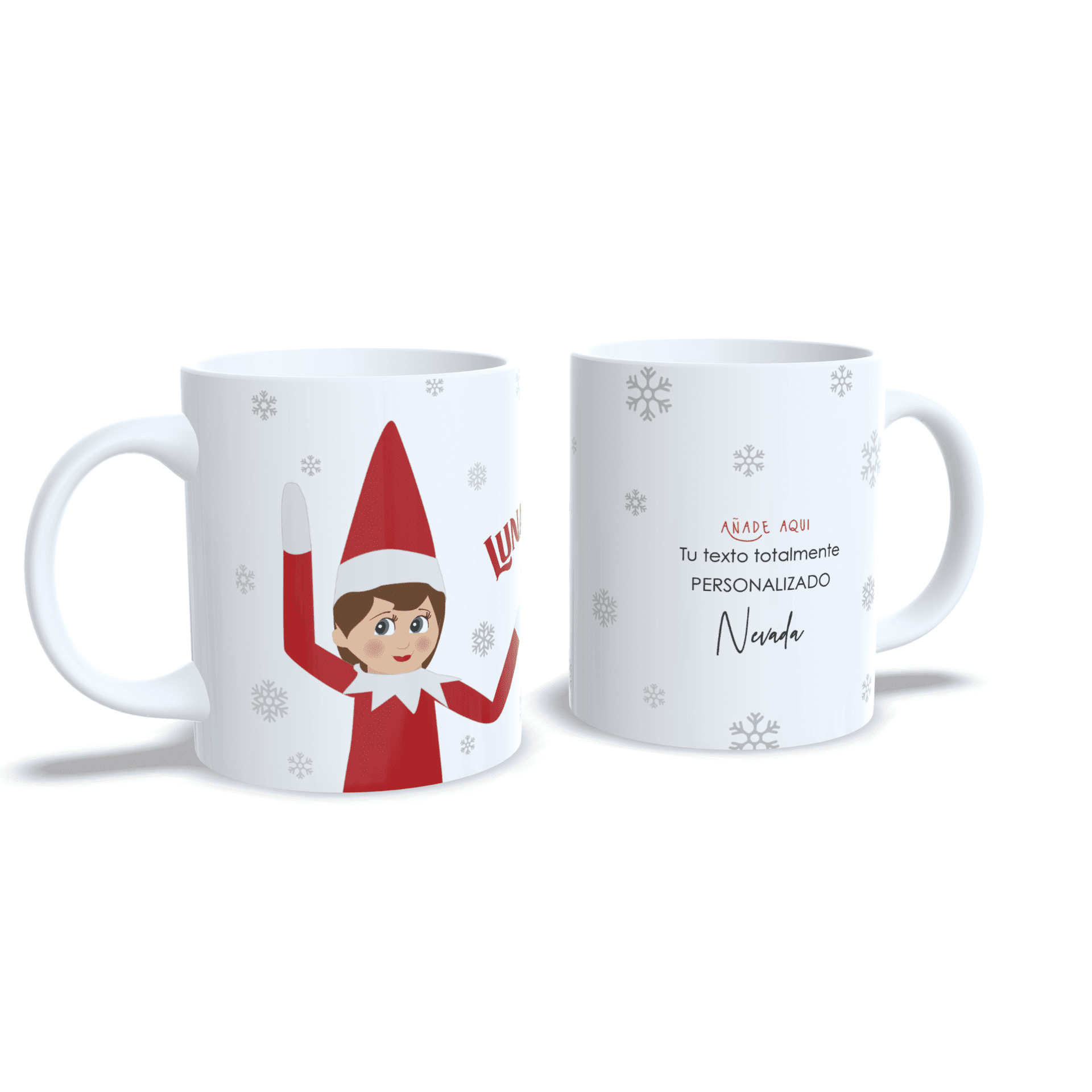 Taza personalizada regalo Elfa traviesa con mensaje Elf Shelf navidad - 4