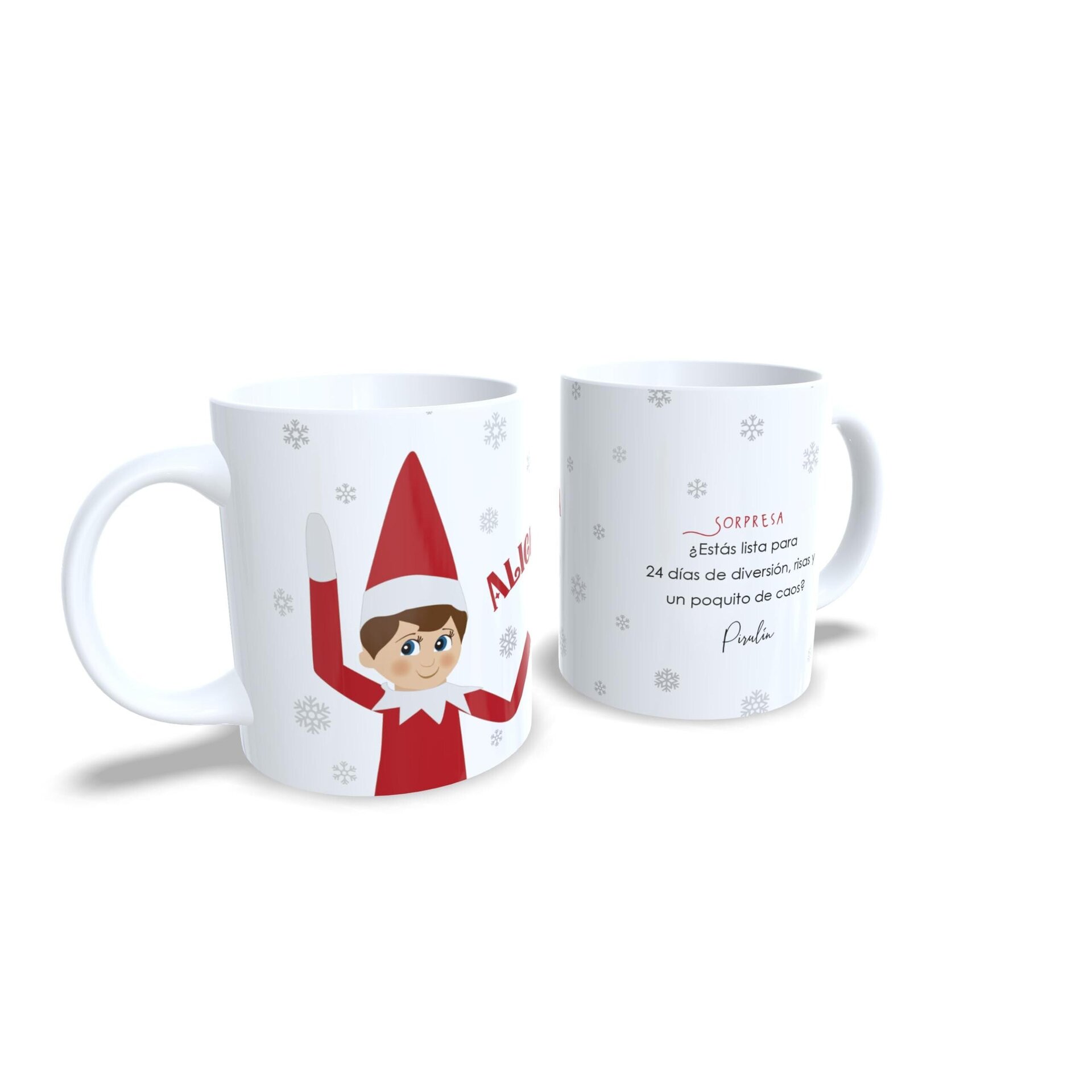 Taza personalizada regalo Elfo travieso con mensaje Elf Shelf navidad - 3