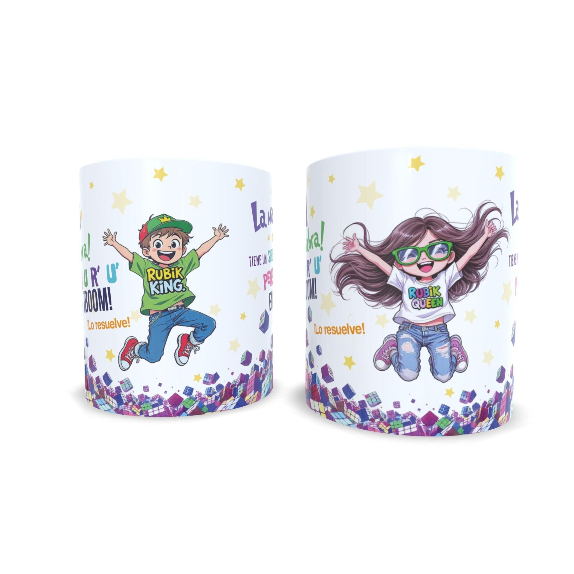 Taza personalizada regalo niño cubo de Rubik juego especial cumpleaños original - 8