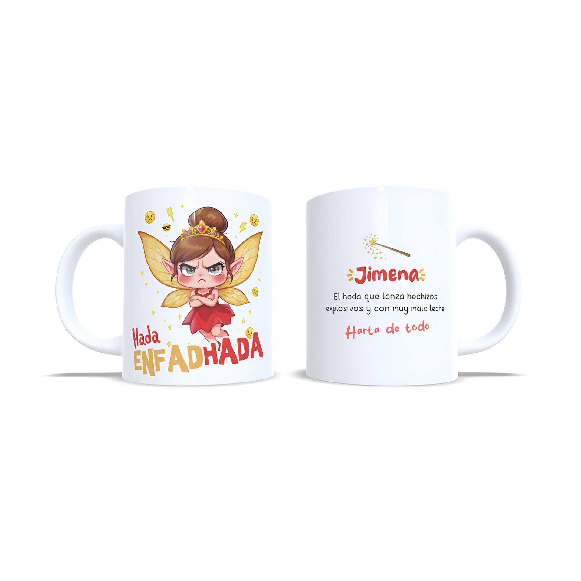 Taza personalizada Hada Enfadada Enfadhada regalo personalizado Enna Blues - 6