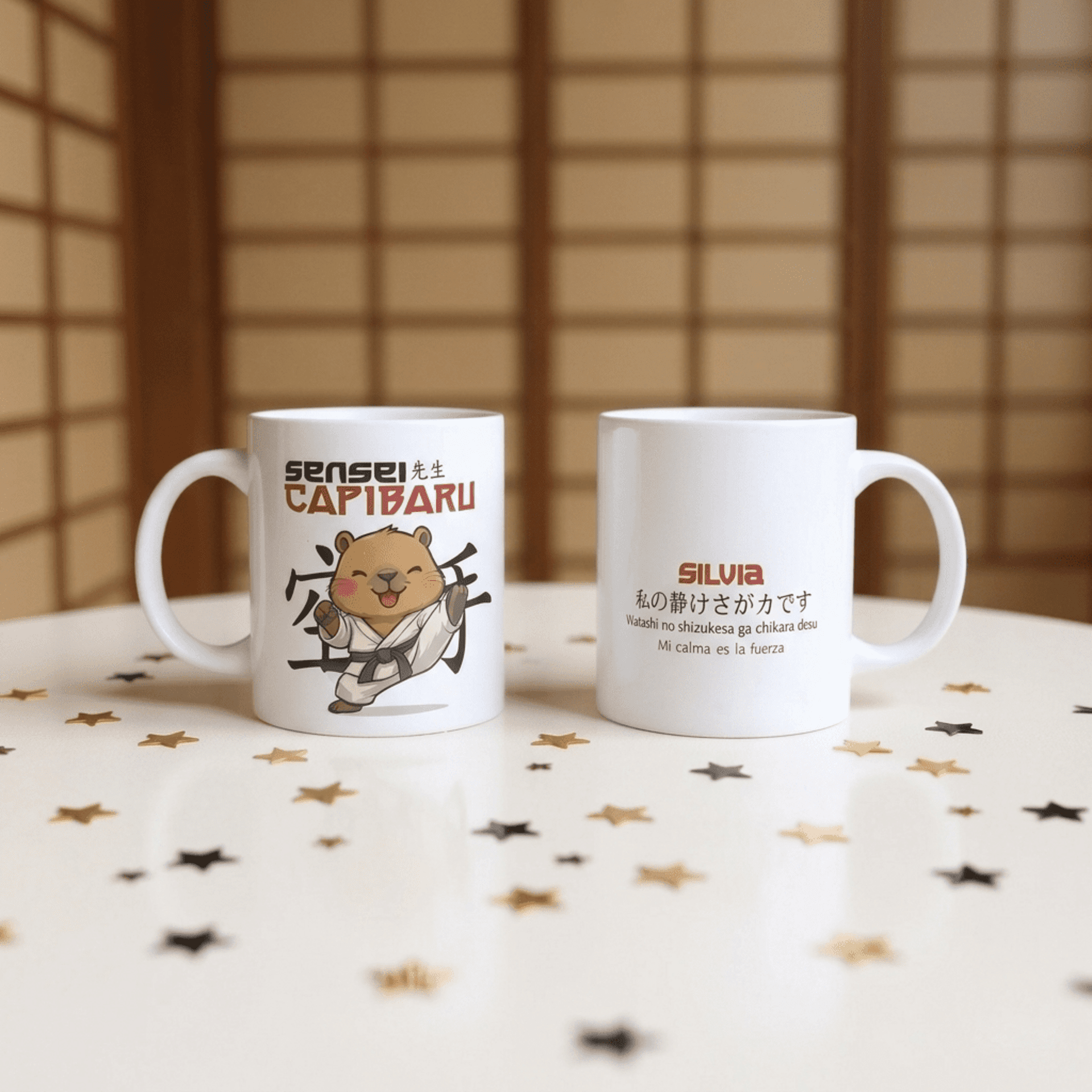 Taza personalizada Capibara sensei capibaru karate karateka Enna Blues - 1