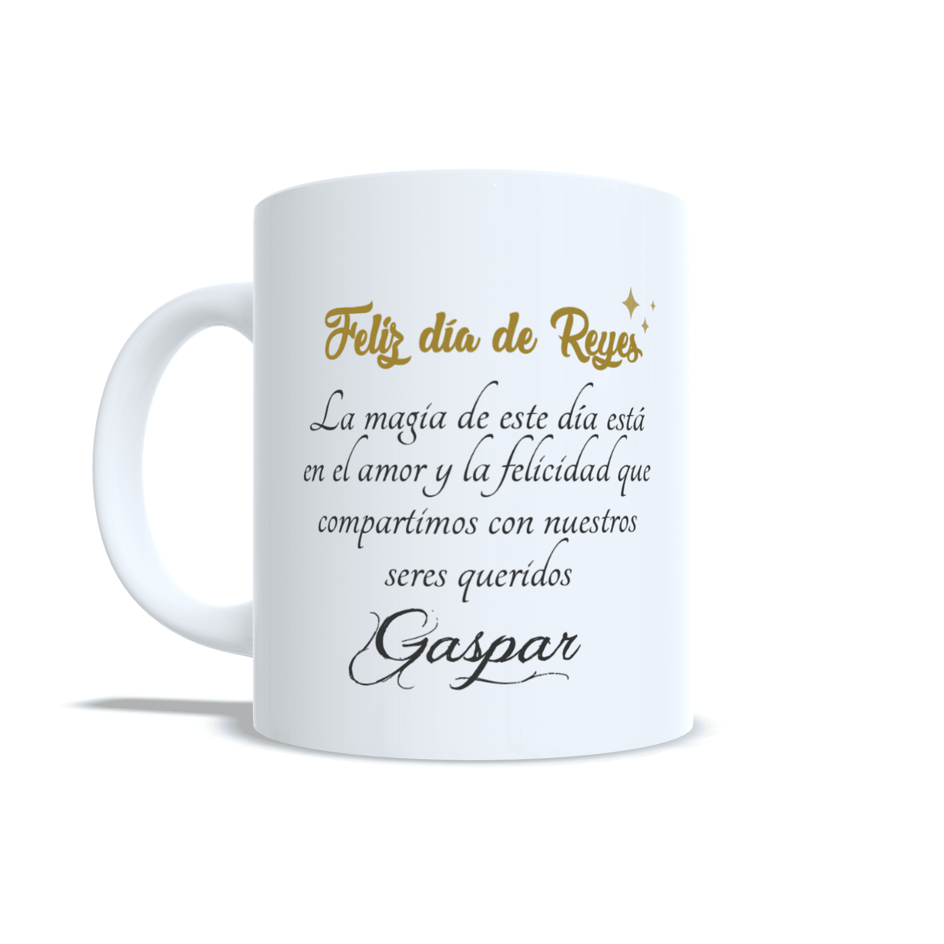 Taza personalizada regalo Rey Gaspar con carta o mensaje reyes magos navidad - 3