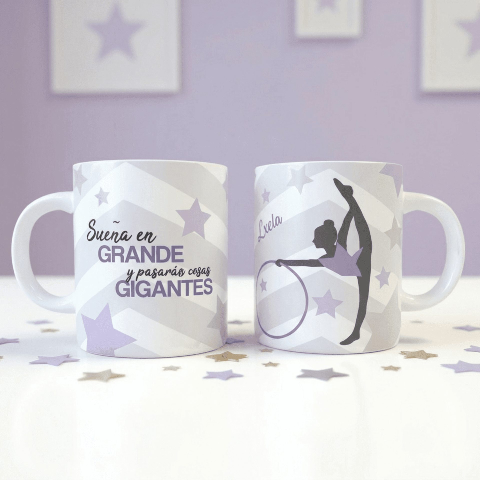 Taza personalizada Gimnasia Rítmica Aro Sueña en grande regalo gimnastas - 2