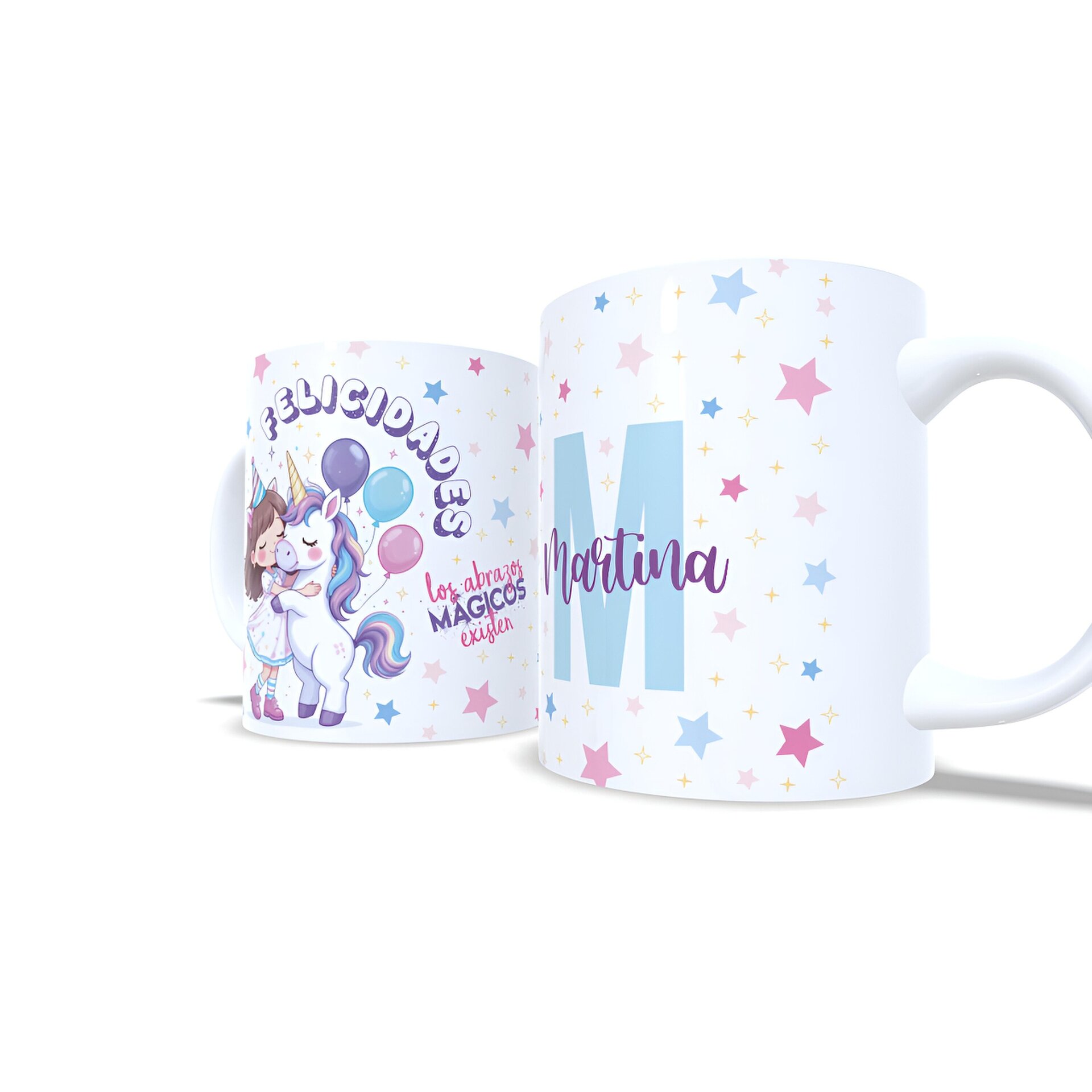 Taza personalizada niña cumpleaños unicornio abrazo regalo nombre Enna Blues - 8