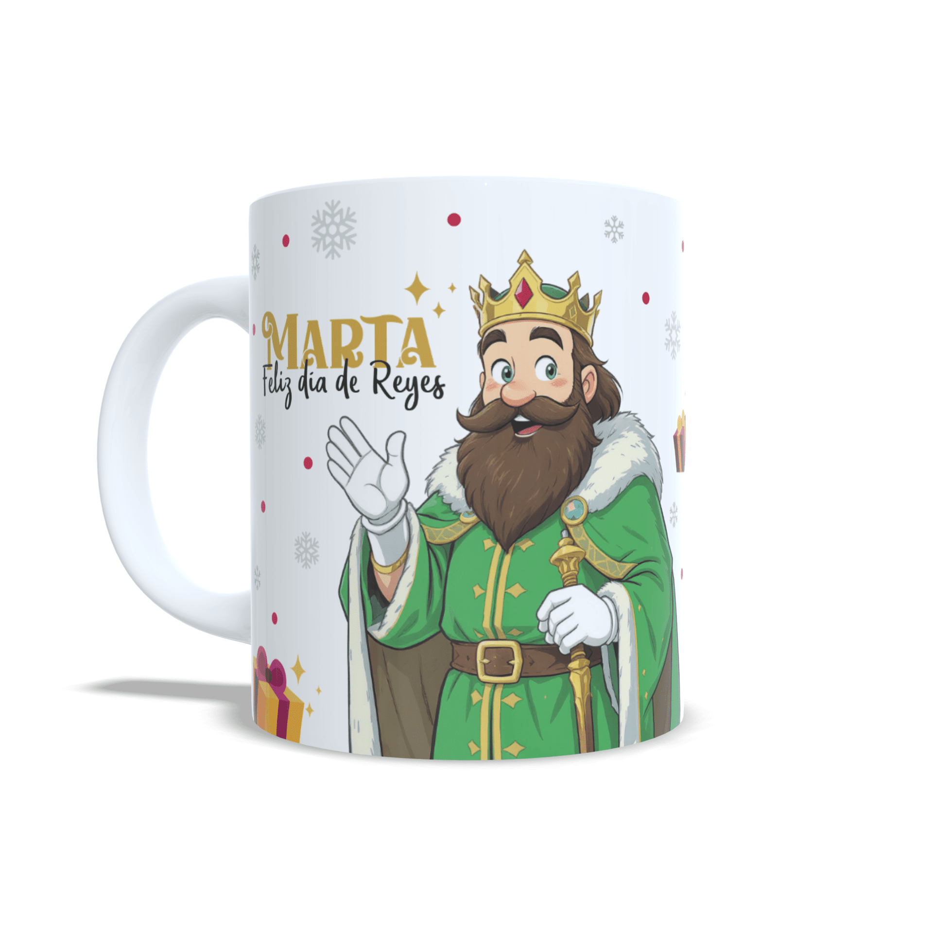 Taza personalizada regalo Rey Gaspar dibujo con mensaje reyes magos navidad - 2
