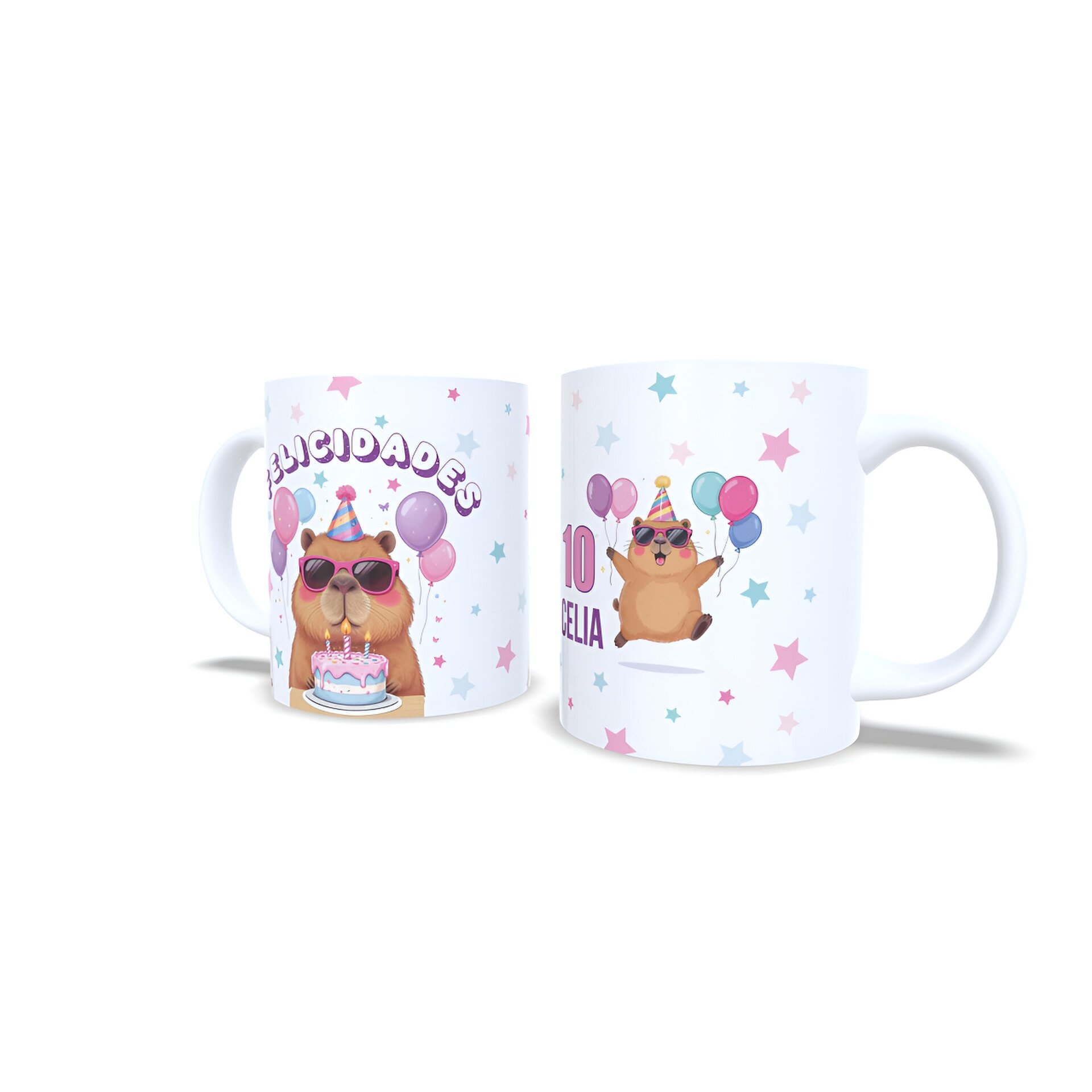 Taza personalizada feliz cumpleaños felicitación capibara regalo fiesta - 4