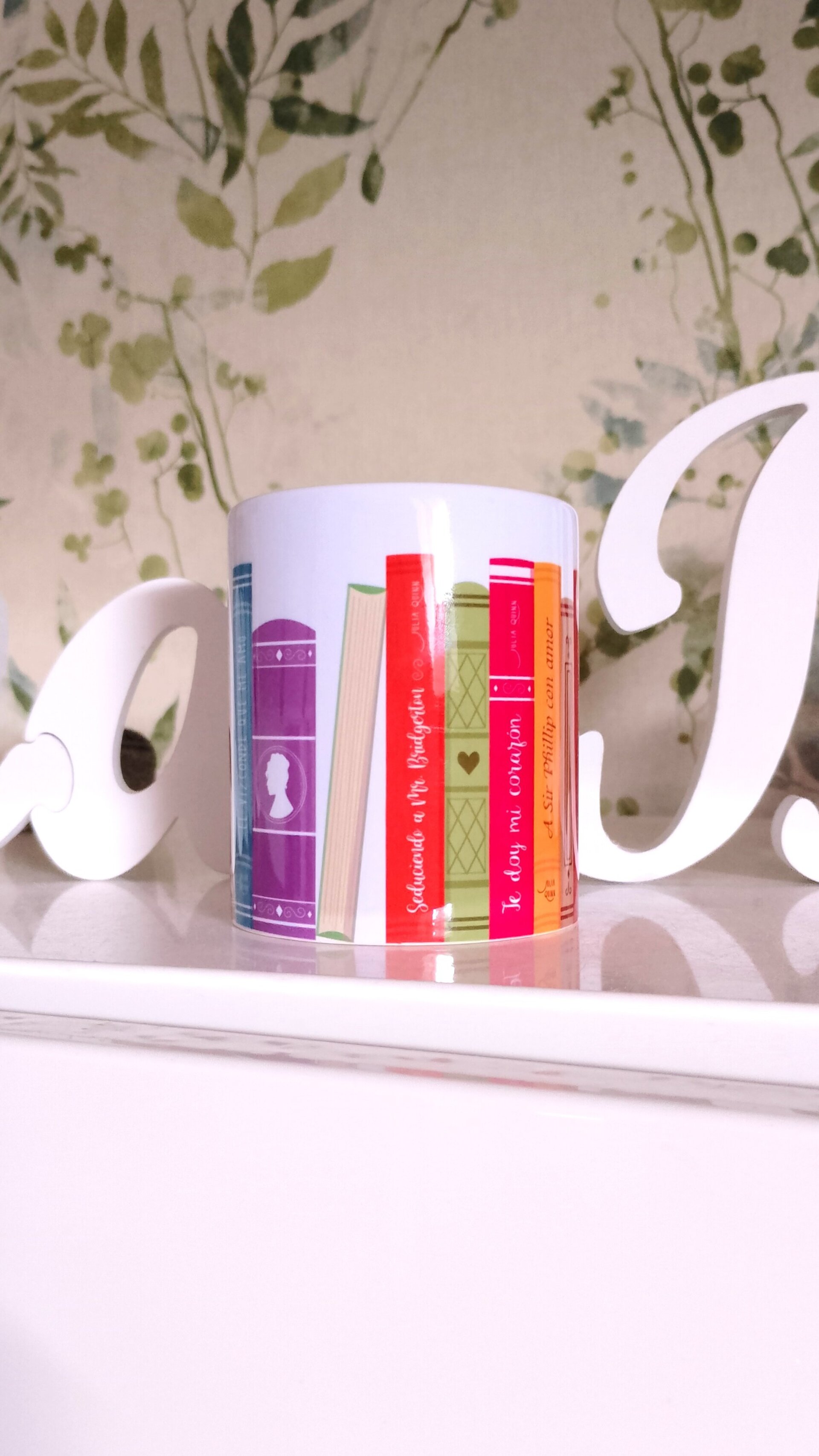 Taza personalizada librería de Julia Quinn colección libros Bridgerton novelas - 4