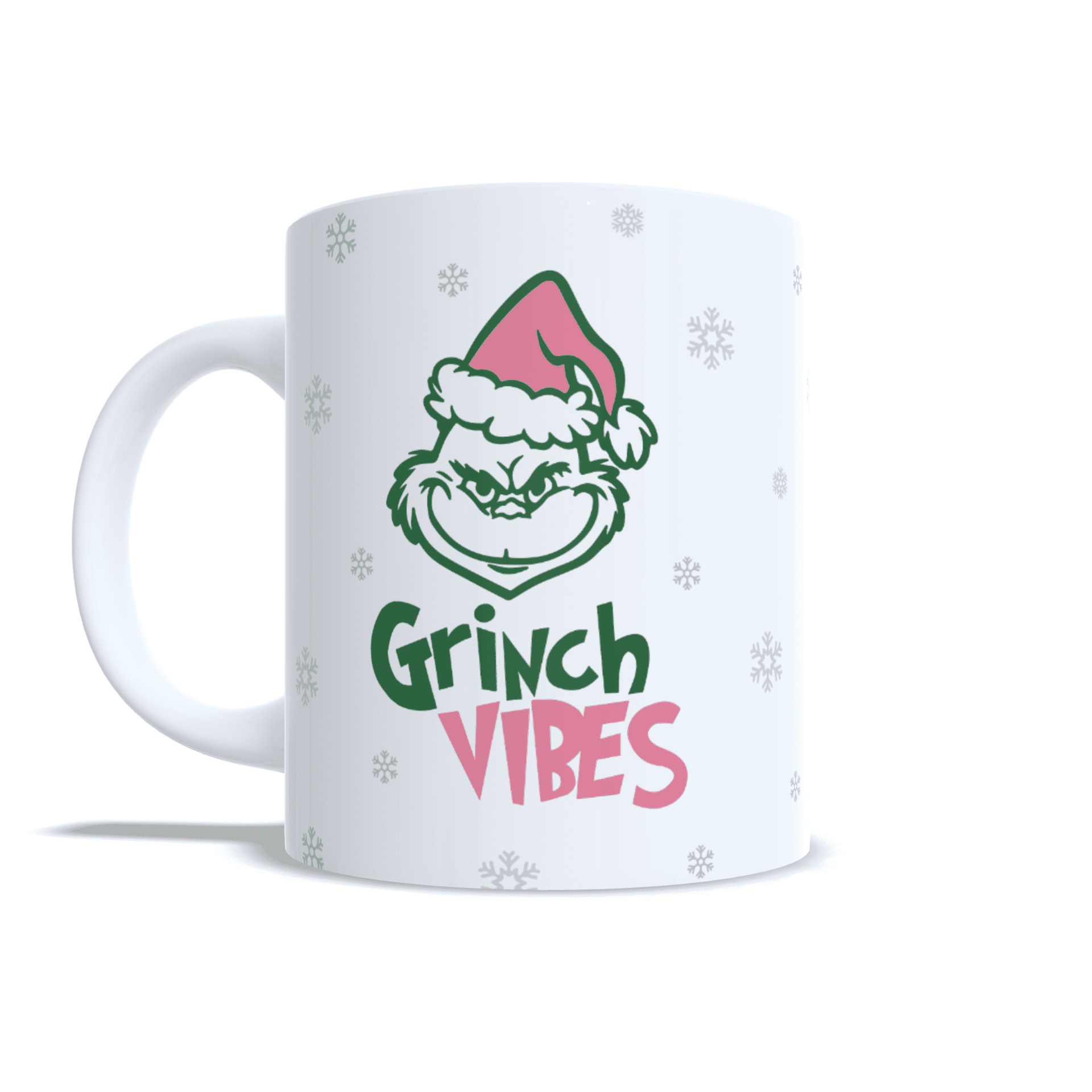 Taza personalizada regalo Grinch Vibes Merry Grinchmas navidad rosa verde - 2