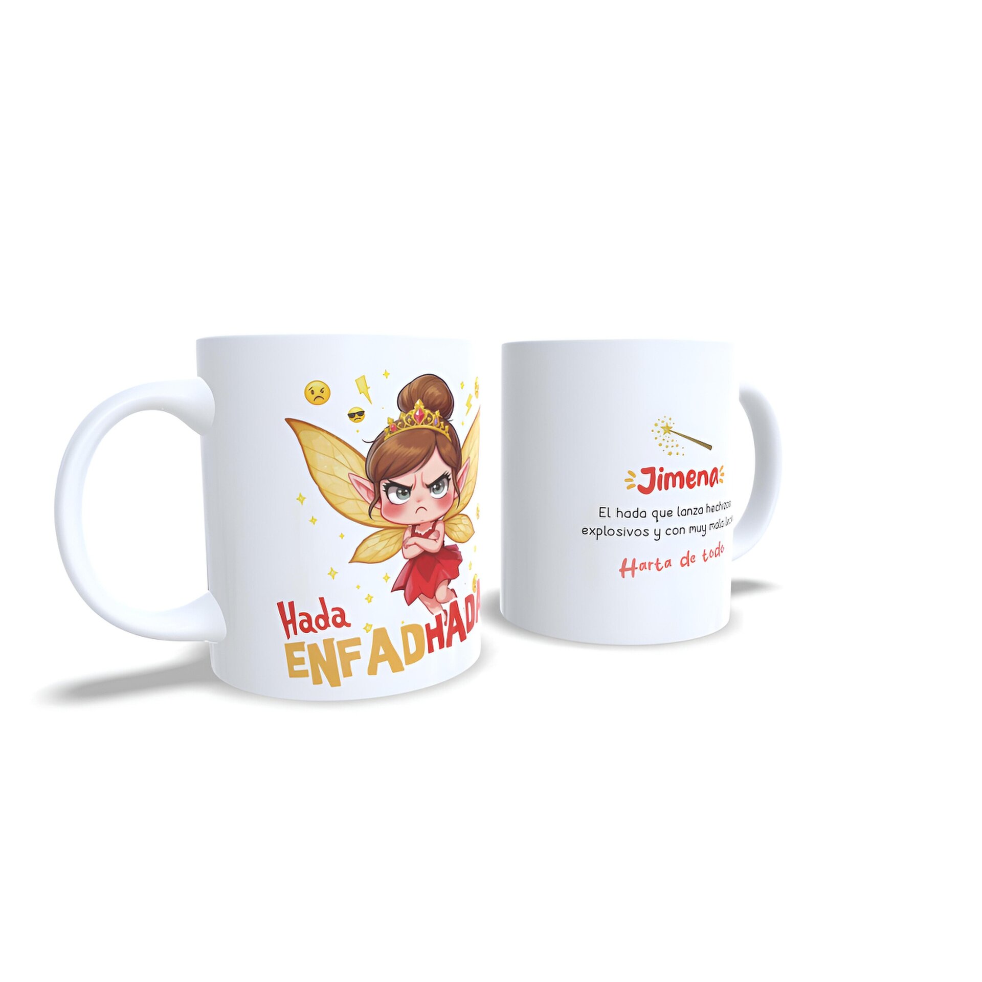 Taza personalizada Hada Enfadada Enfadhada regalo personalizado Enna Blues - 7