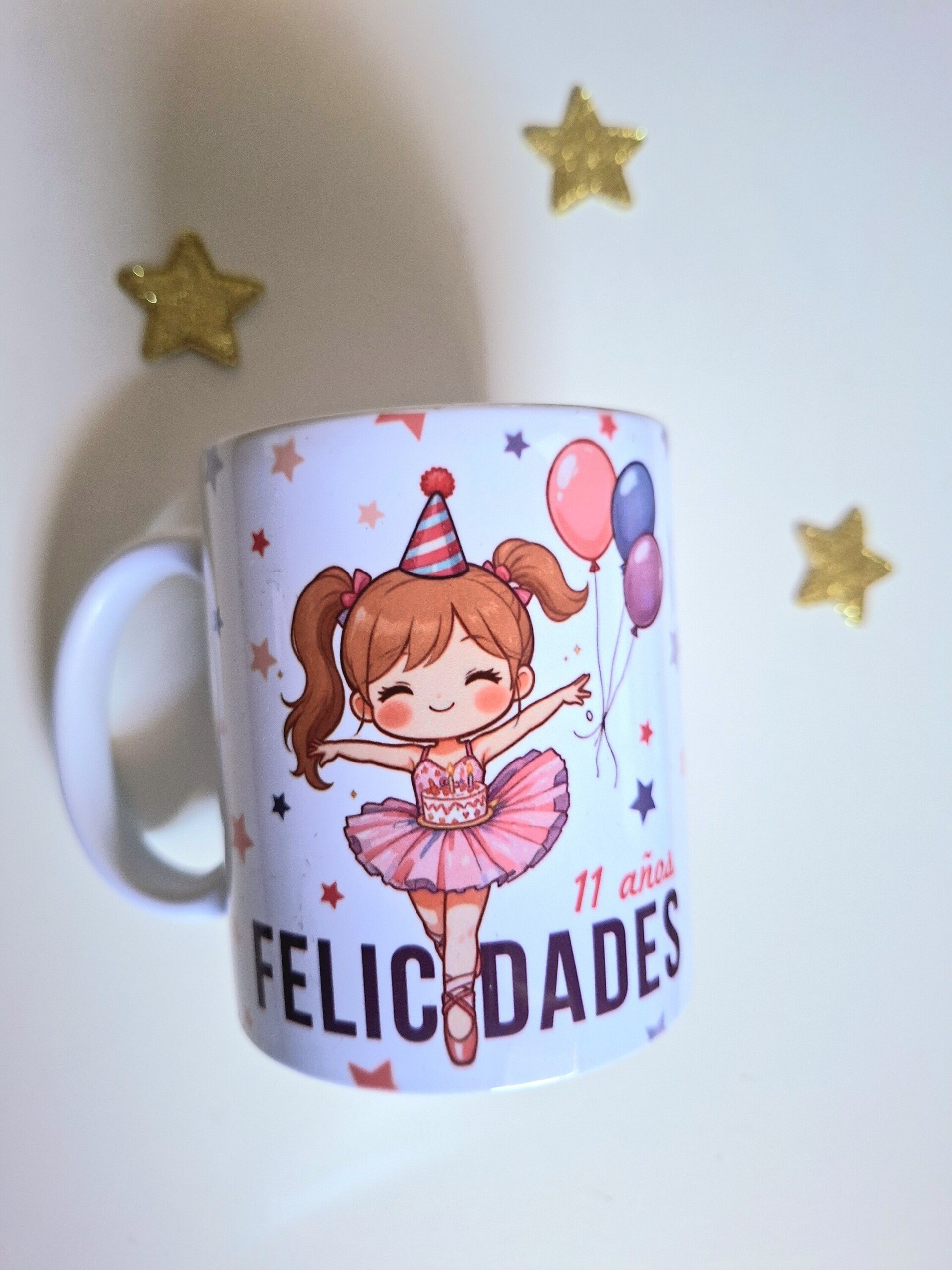 Taza personalizada ballet bailarina Felicidades cumpleaños regalo Enna Blues - 8